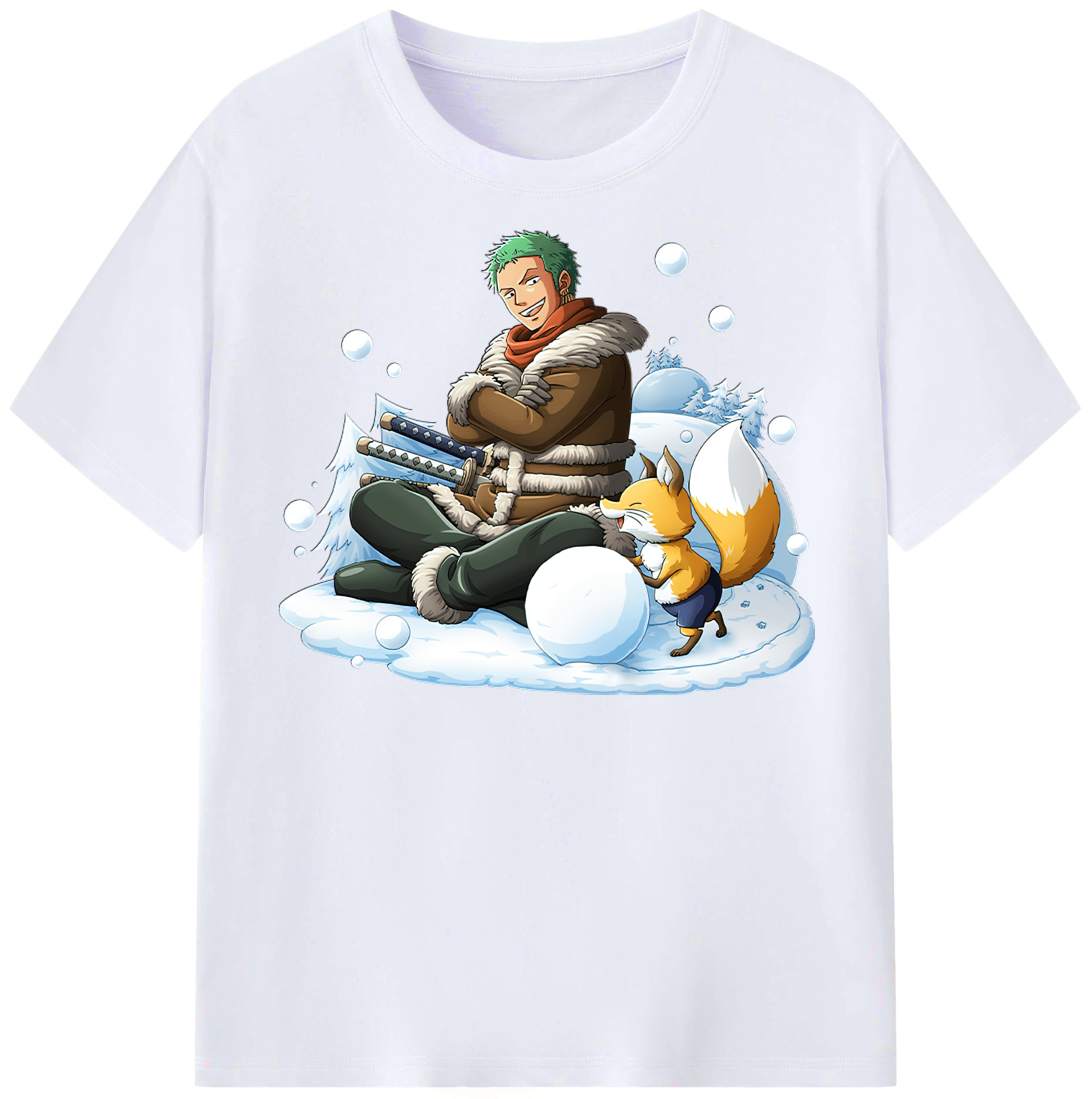 ワンピース ロロノア・ゾロ ONE PIECE Roronoa Zoro レディースカジュアルプリントTシャツ（綿100％）