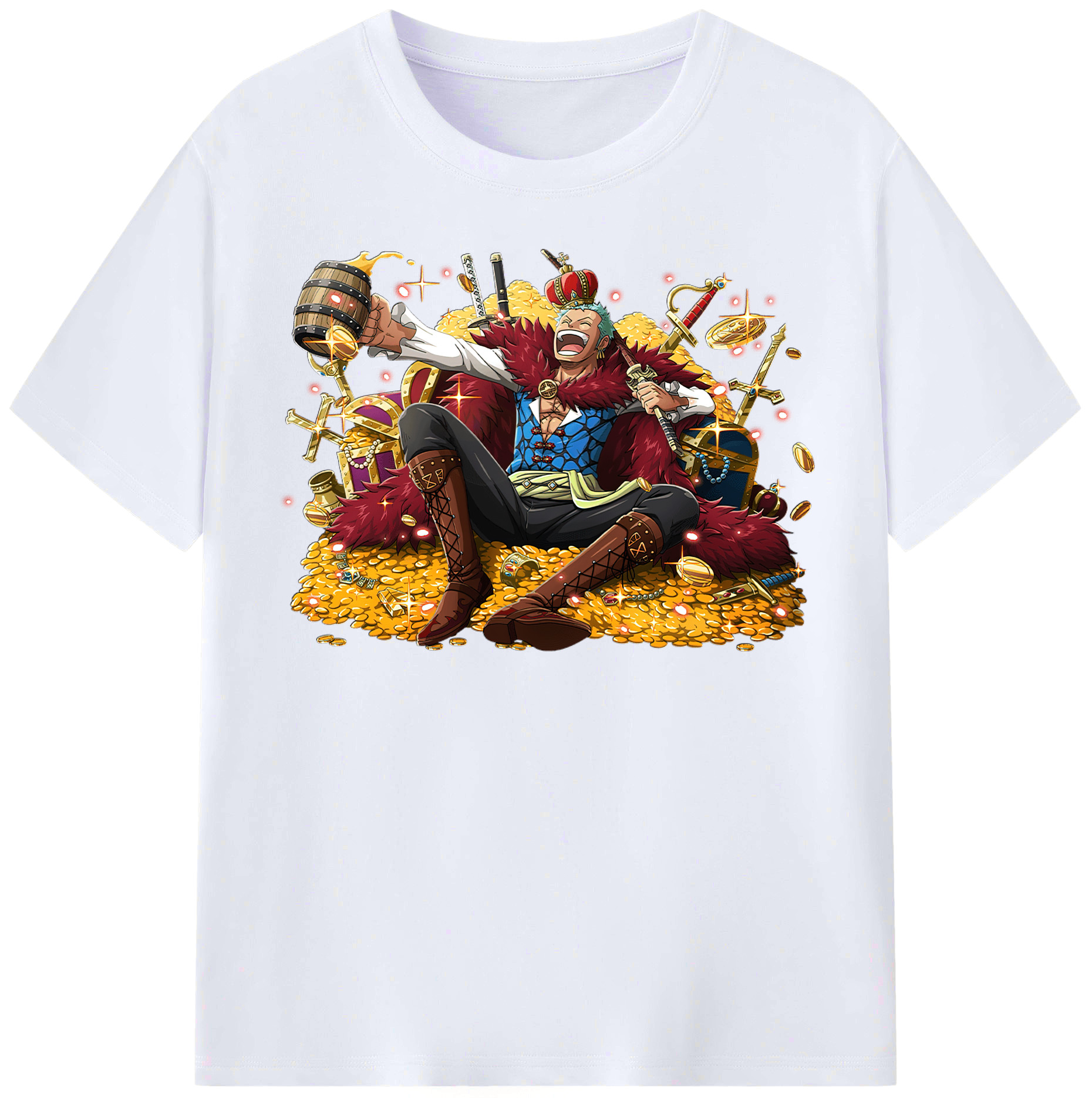 ワンピース ロロノア・ゾロ ONE PIECE Roronoa Zoro レディースカジュアルプリントTシャツ（綿100％）