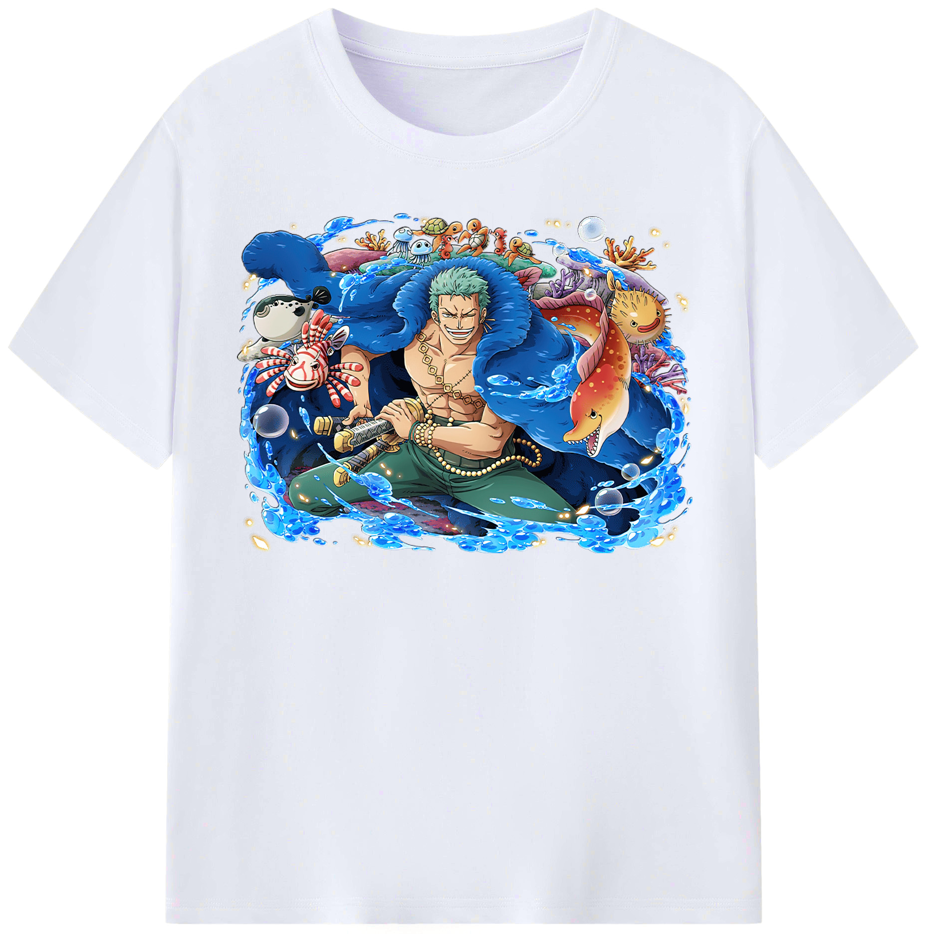 ワンピース ロロノア・ゾロ ONE PIECE Roronoa Zoro レディースカジュアルプリントTシャツ（綿100％）