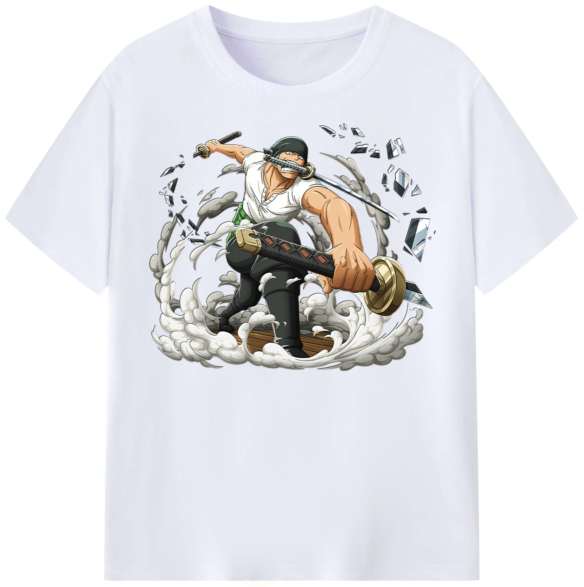 ワンピース ロロノア・ゾロ ONE PIECE Roronoa Zoro レディースカジュアルプリントTシャツ（綿100％）