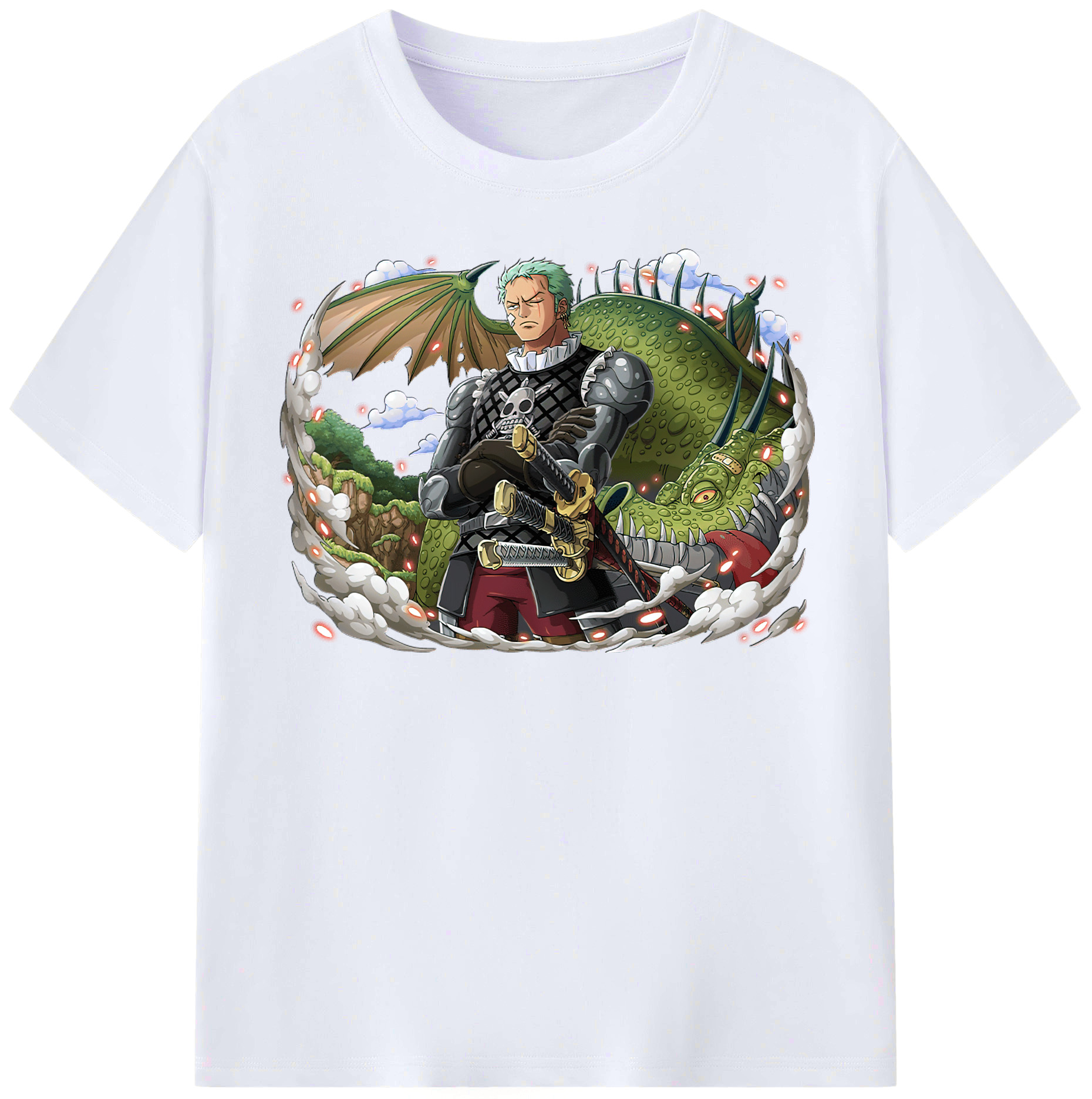 ワンピース ロロノア・ゾロ ONE PIECE Roronoa Zoro レディースカジュアルプリントTシャツ（綿100％）