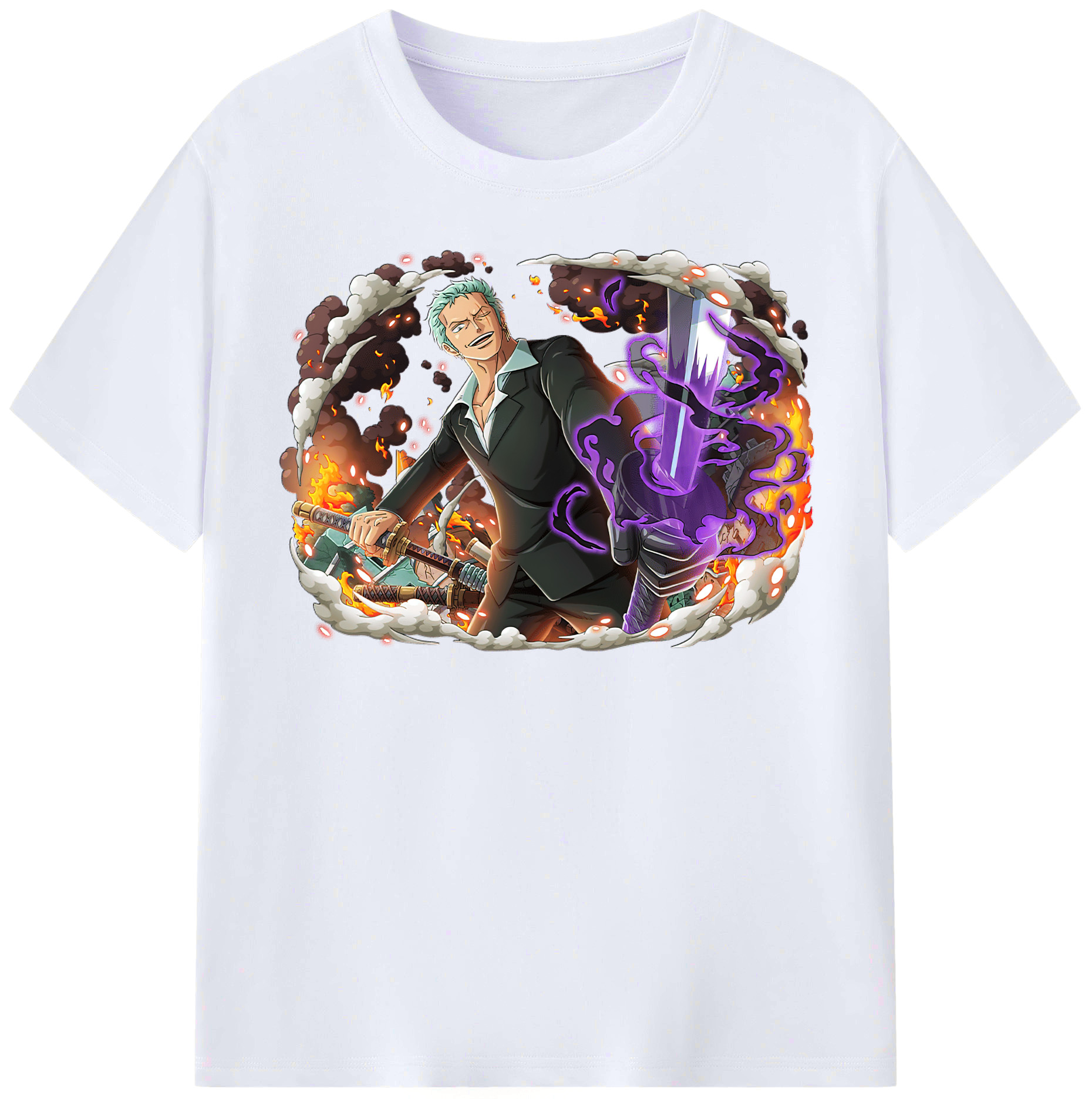 ワンピース ロロノア・ゾロ ONE PIECE Roronoa Zoro レディースカジュアルプリントTシャツ（綿100％）