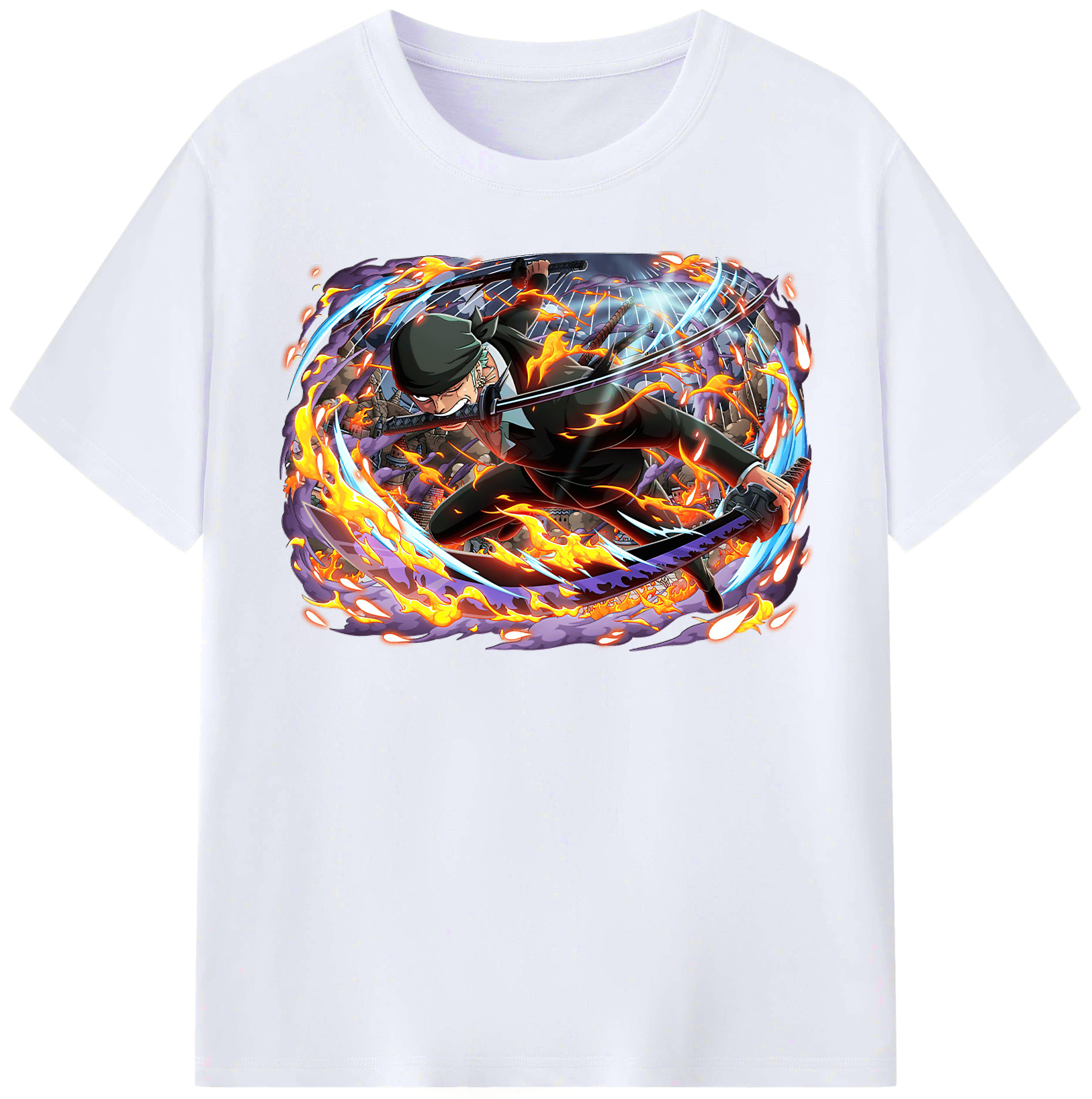 ワンピース ロロノア・ゾロ ONE PIECE Roronoa Zoro レディースカジュアルプリントTシャツ（綿100％）