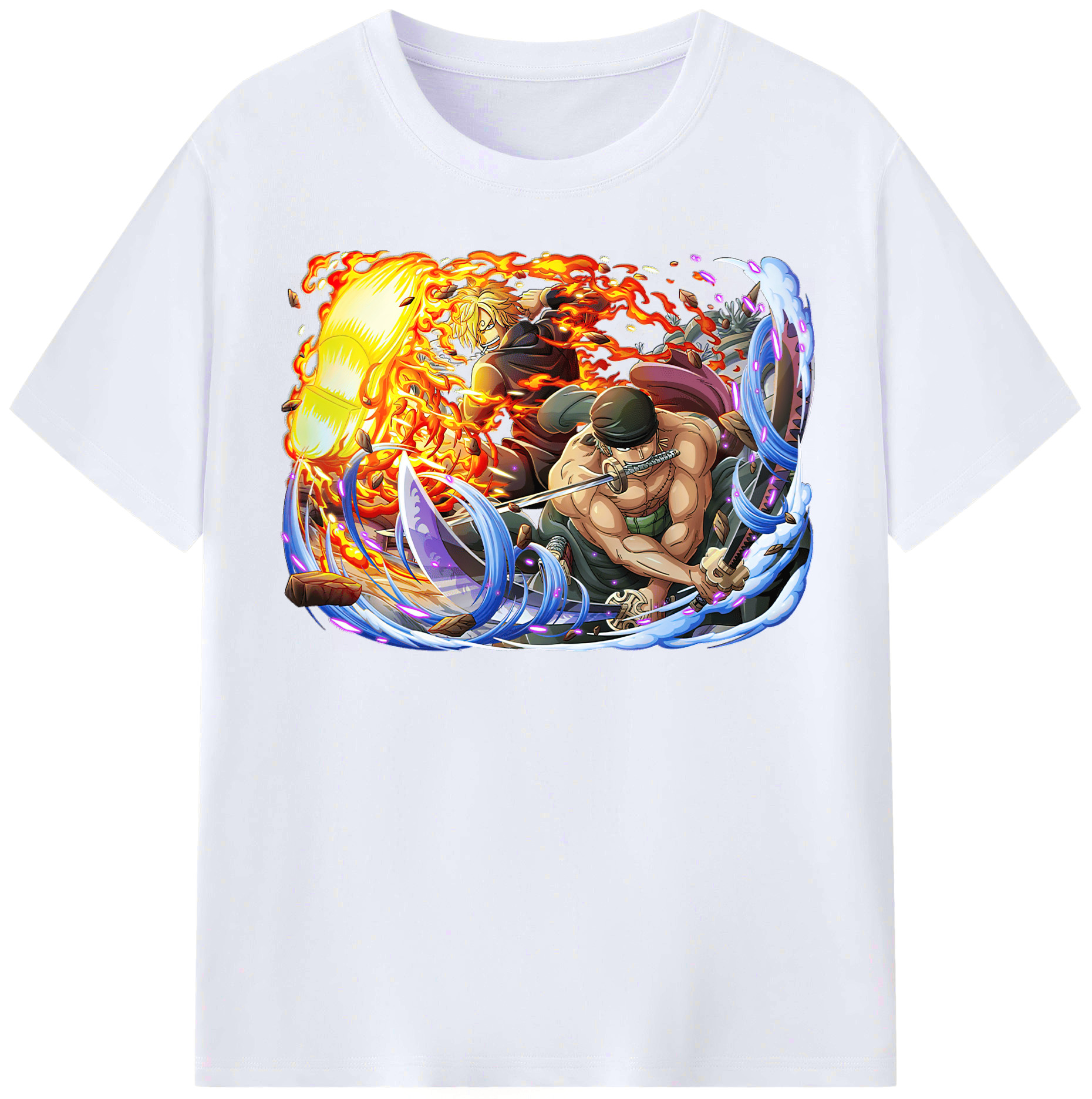 ワンピース ロロノア・ゾロ ONE PIECE Roronoa Zoro レディースカジュアルプリントTシャツ（綿100％）