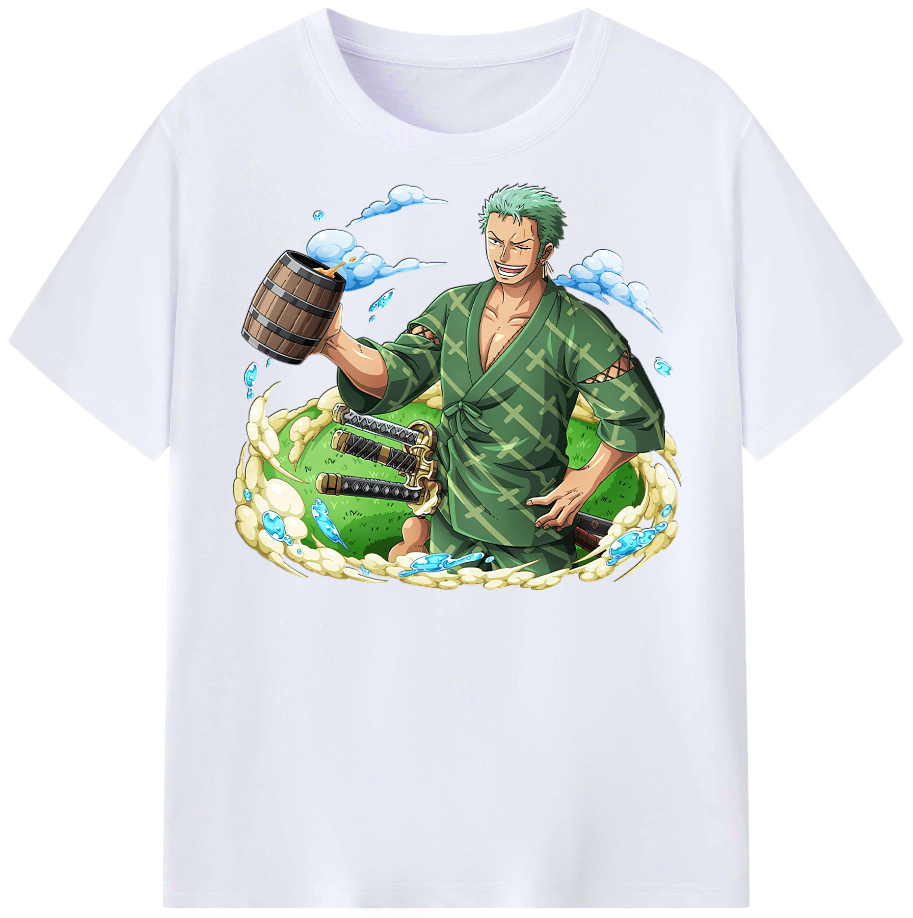 ワンピース ロロノア・ゾロ ONE PIECE Roronoa Zoro レディースカジュアルプリントTシャツ（綿100％）