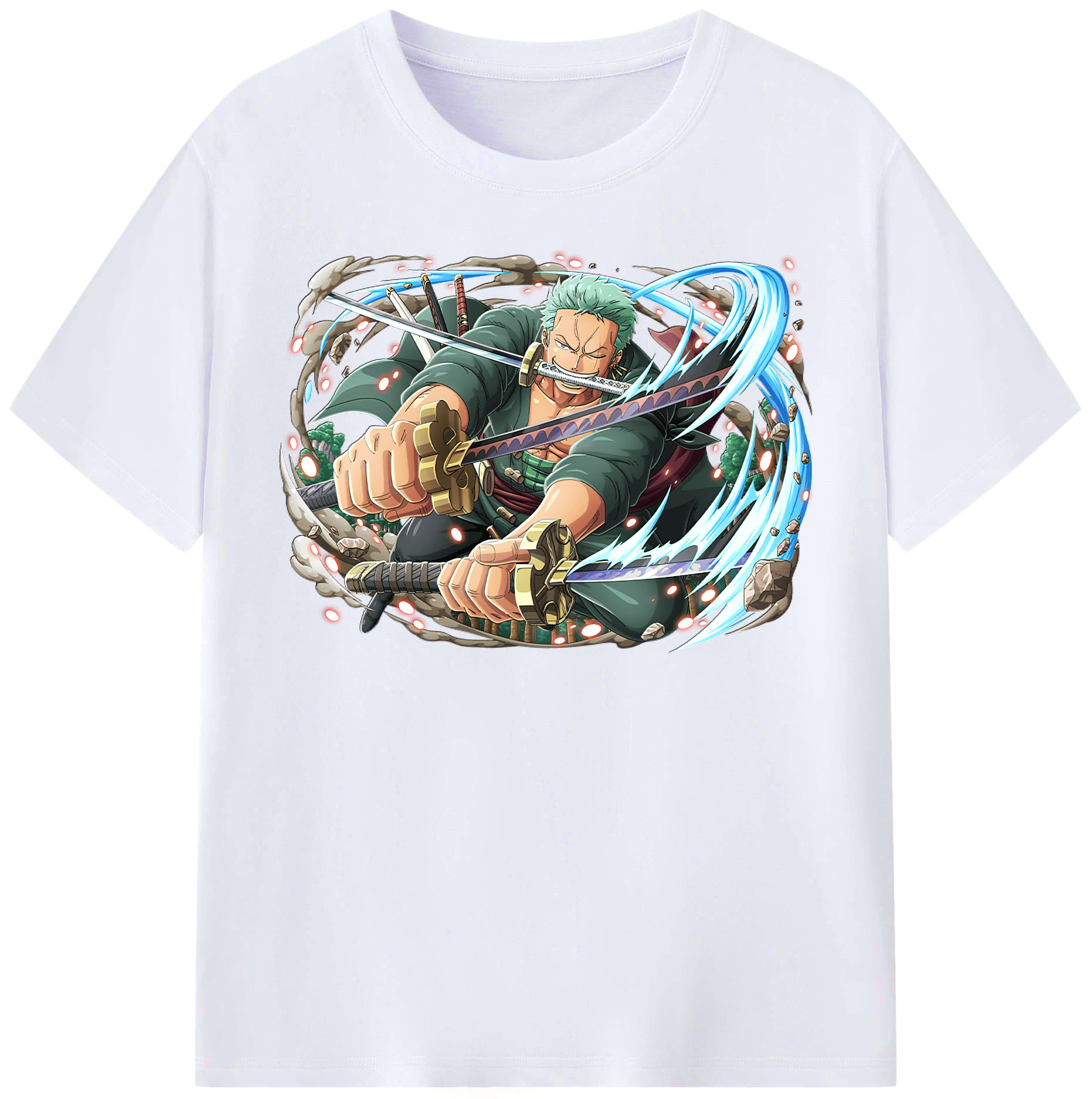 ワンピース ロロノア・ゾロ ONE PIECE Roronoa Zoro レディースカジュアルプリントTシャツ（綿100％）