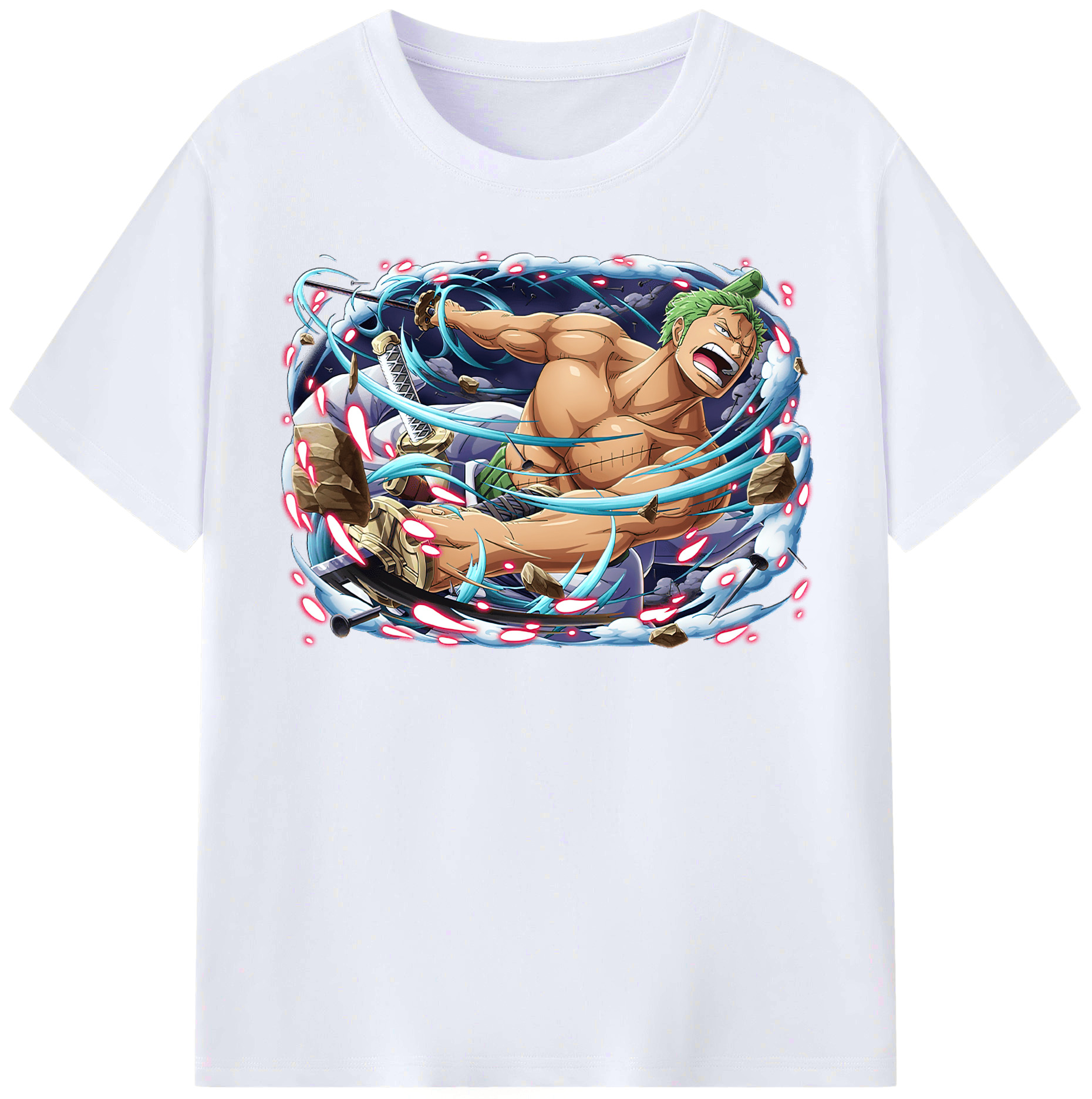 ワンピース ロロノア・ゾロ ONE PIECE Roronoa Zoro レディースカジュアルプリントTシャツ（綿100％）