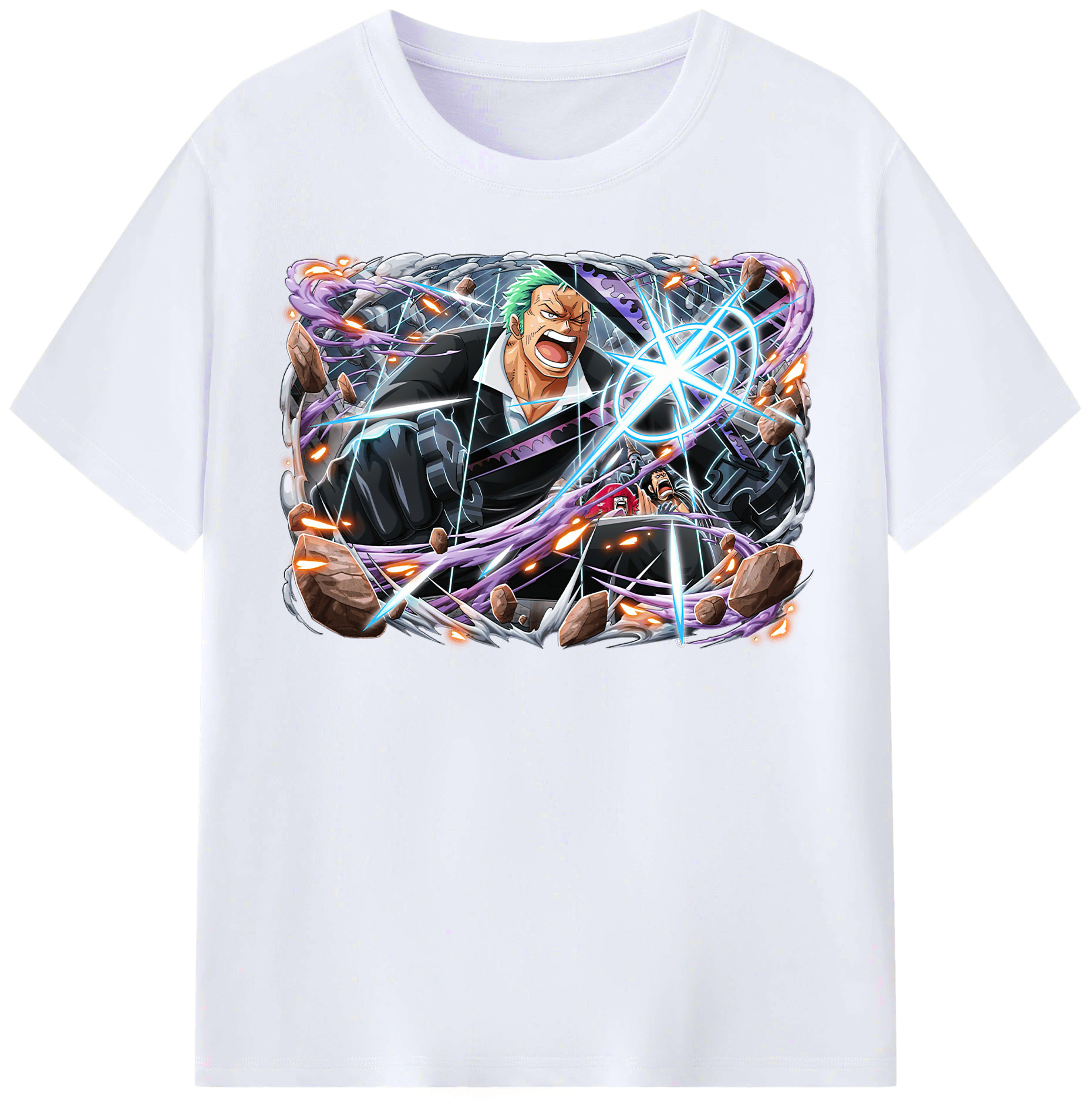 ワンピース ロロノア・ゾロ ONE PIECE Roronoa Zoro レディースカジュアルプリントTシャツ（綿100％）