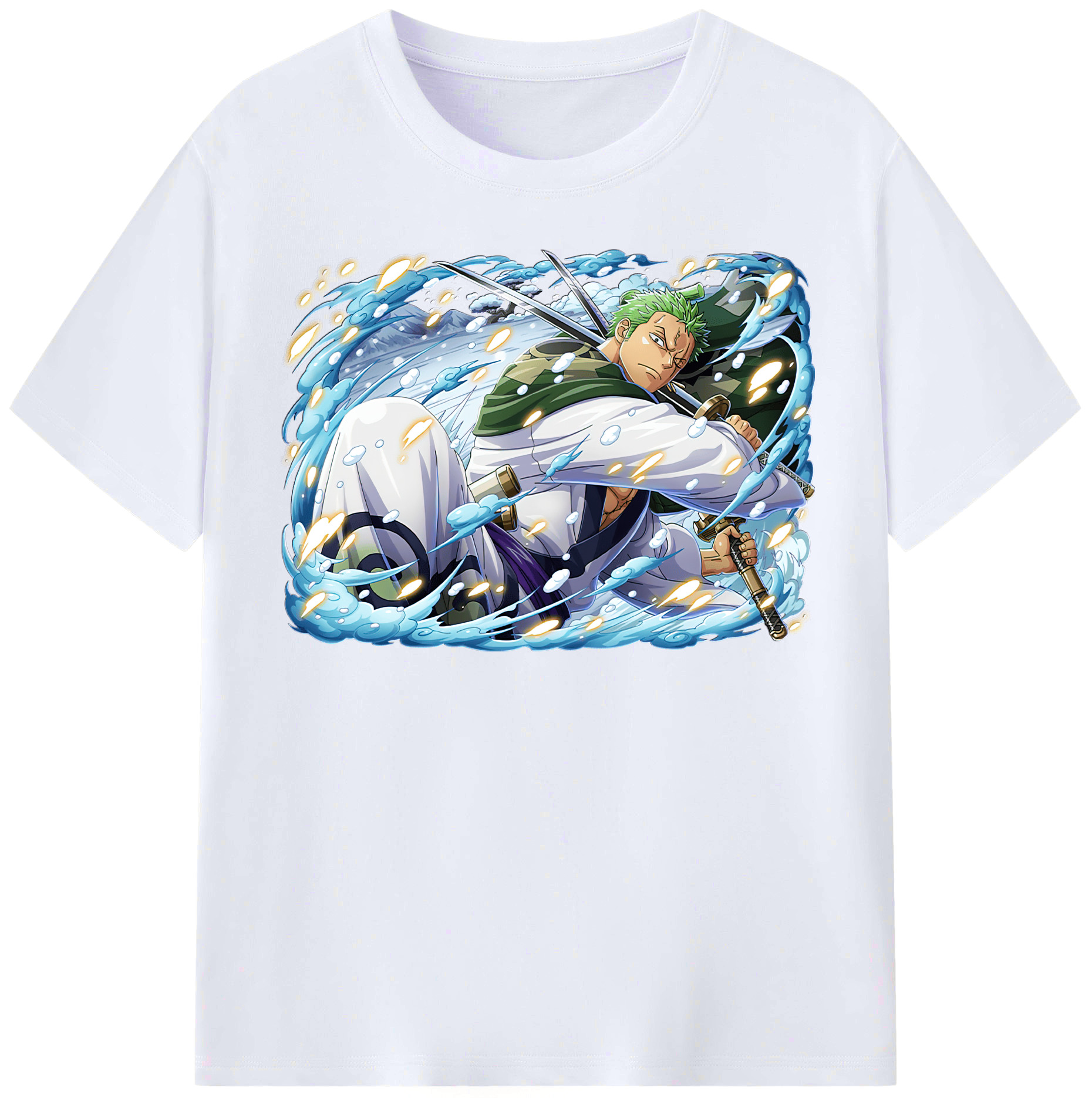 ワンピース ロロノア・ゾロ ONE PIECE Roronoa Zoro レディースカジュアルプリントTシャツ（綿100％）