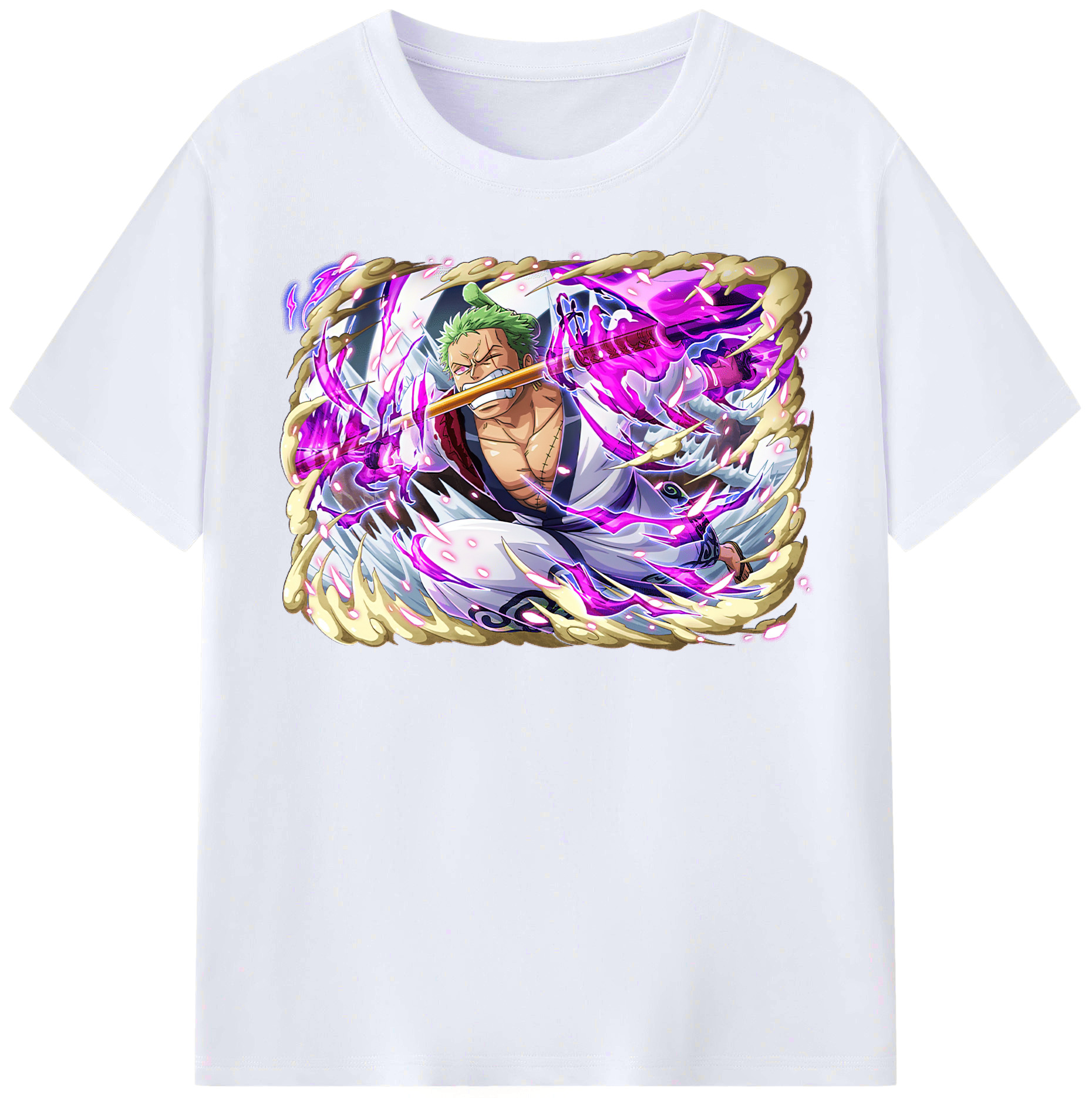 ワンピース ロロノア・ゾロ ONE PIECE Roronoa Zoro レディースカジュアルプリントTシャツ（綿100％）