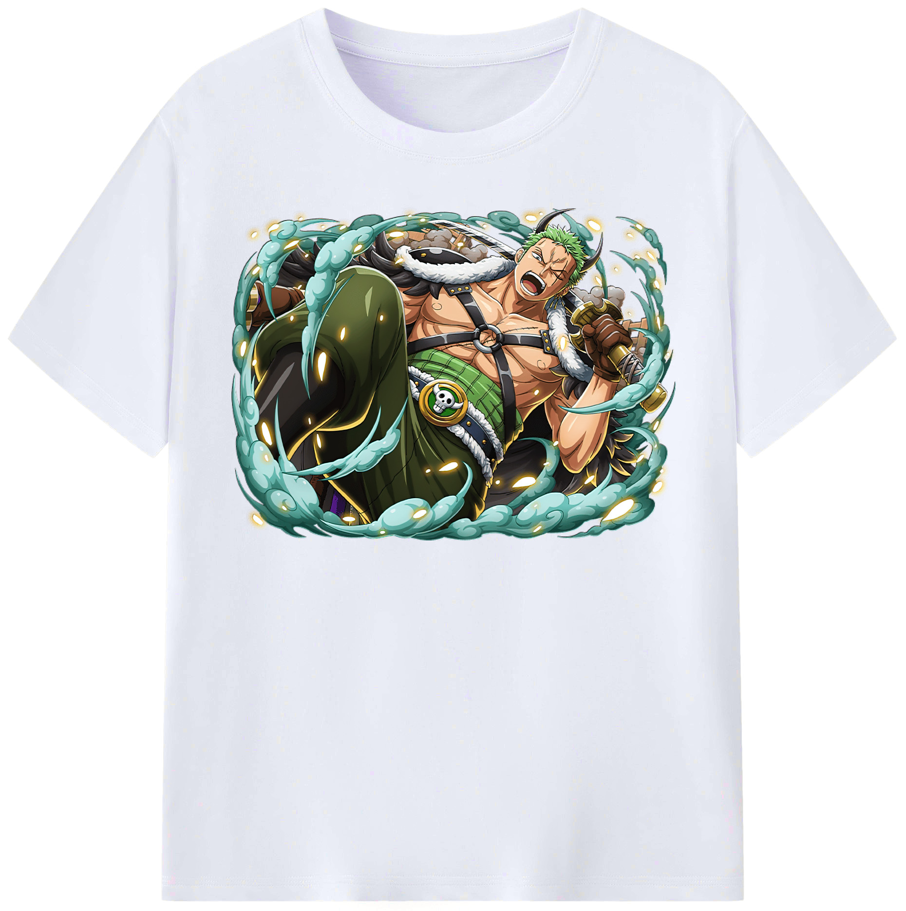 ワンピース ロロノア・ゾロ ONE PIECE Roronoa Zoro レディースカジュアルプリントTシャツ（綿100％）