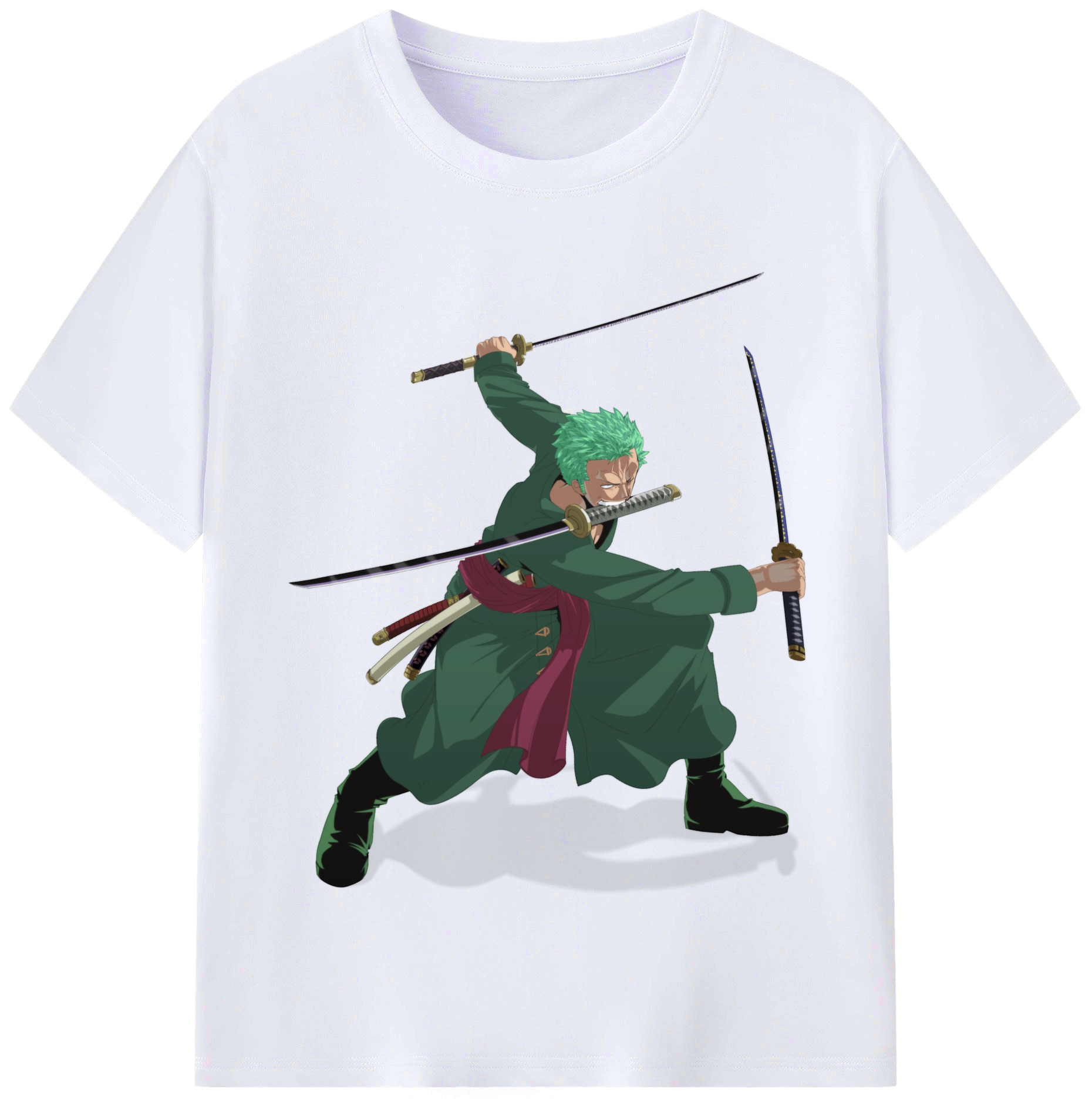 ワンピース ロロノア・ゾロ ONE PIECE Roronoa Zoro レディースカジュアルプリントTシャツ（綿100％）