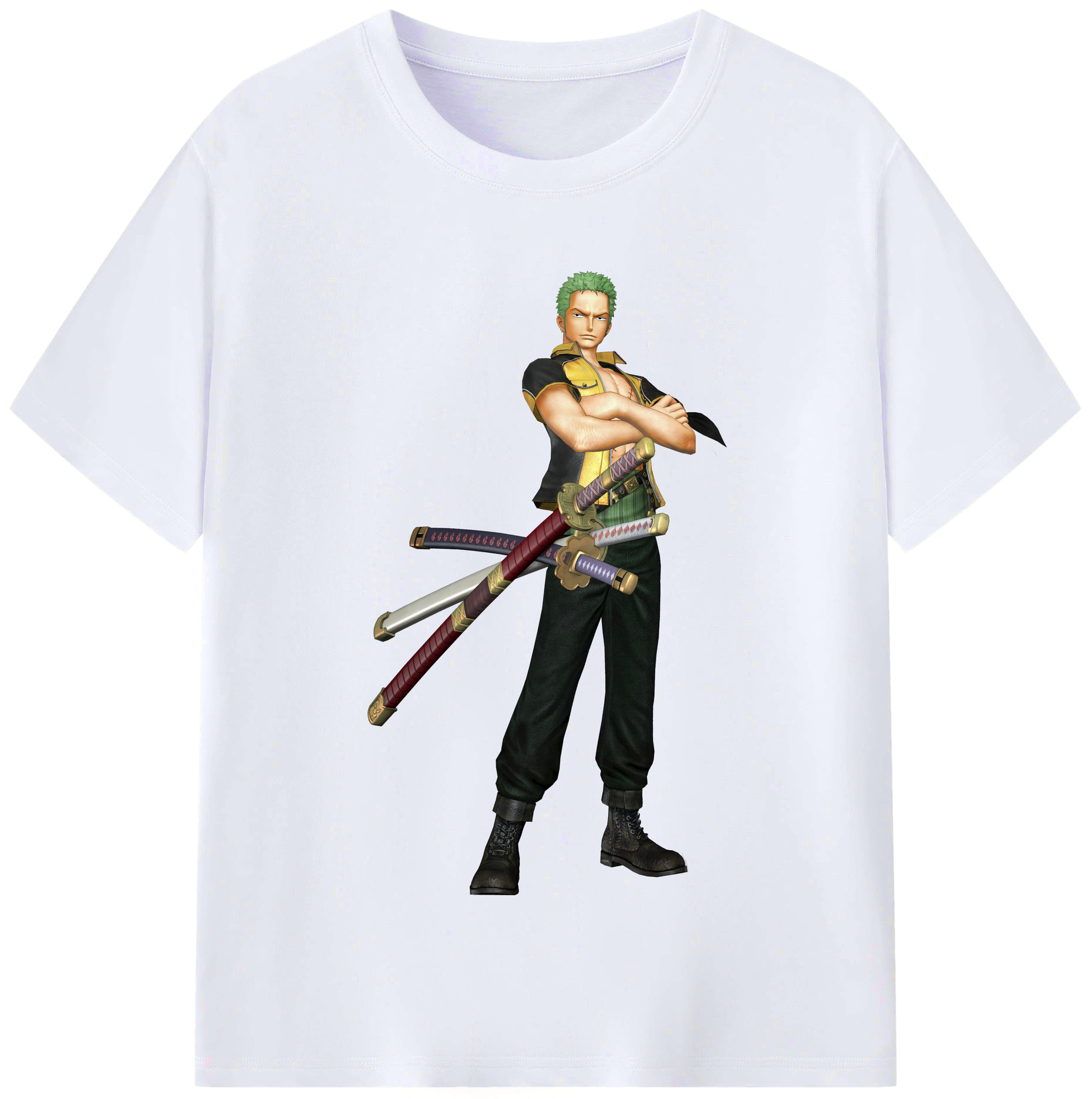 ワンピース ロロノア・ゾロ ONE PIECE Roronoa Zoro レディースカジュアルプリントTシャツ（綿100％）