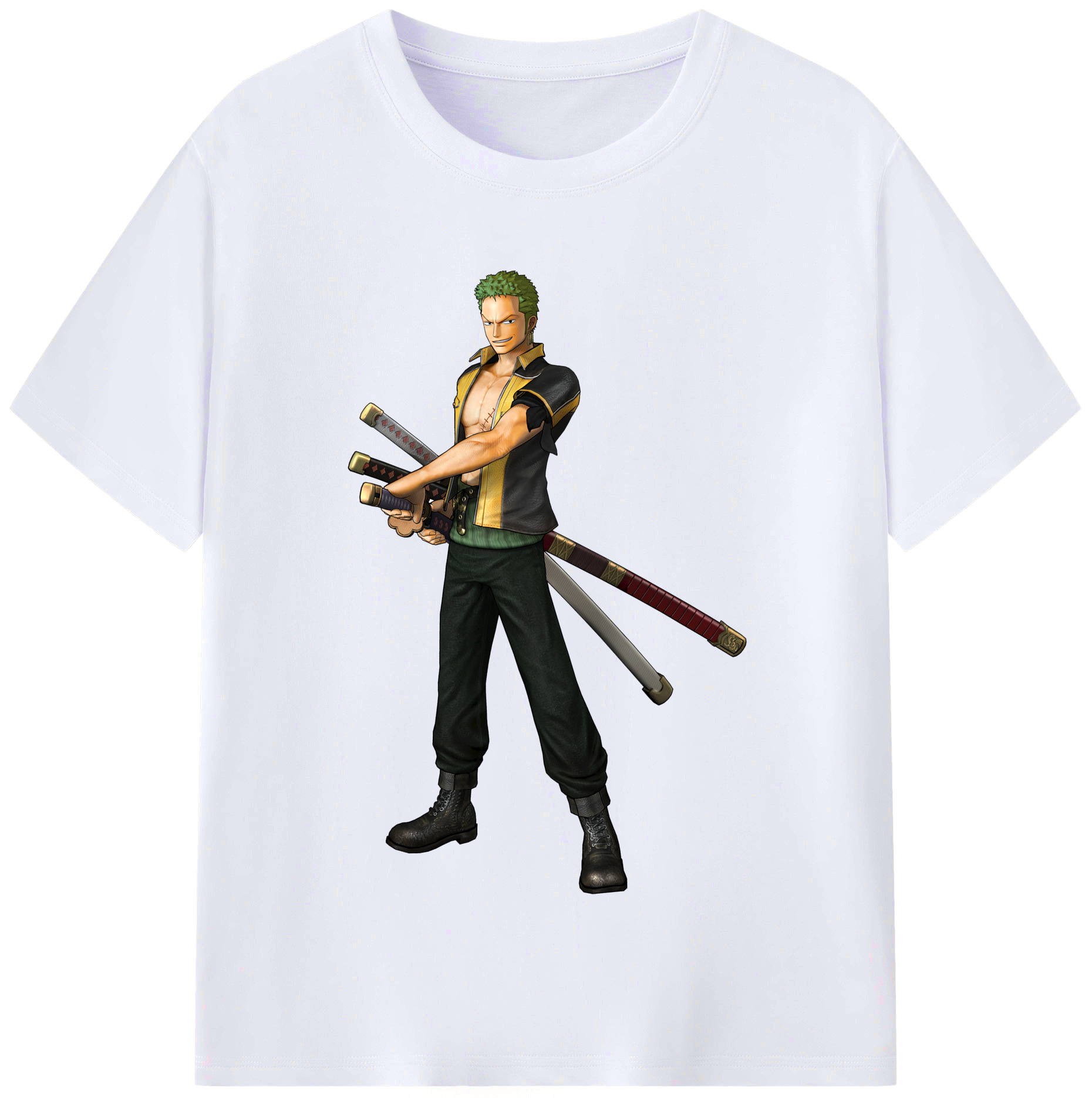 ワンピース ロロノア・ゾロ ONE PIECE Roronoa Zoro レディースカジュアルプリントTシャツ（綿100％）