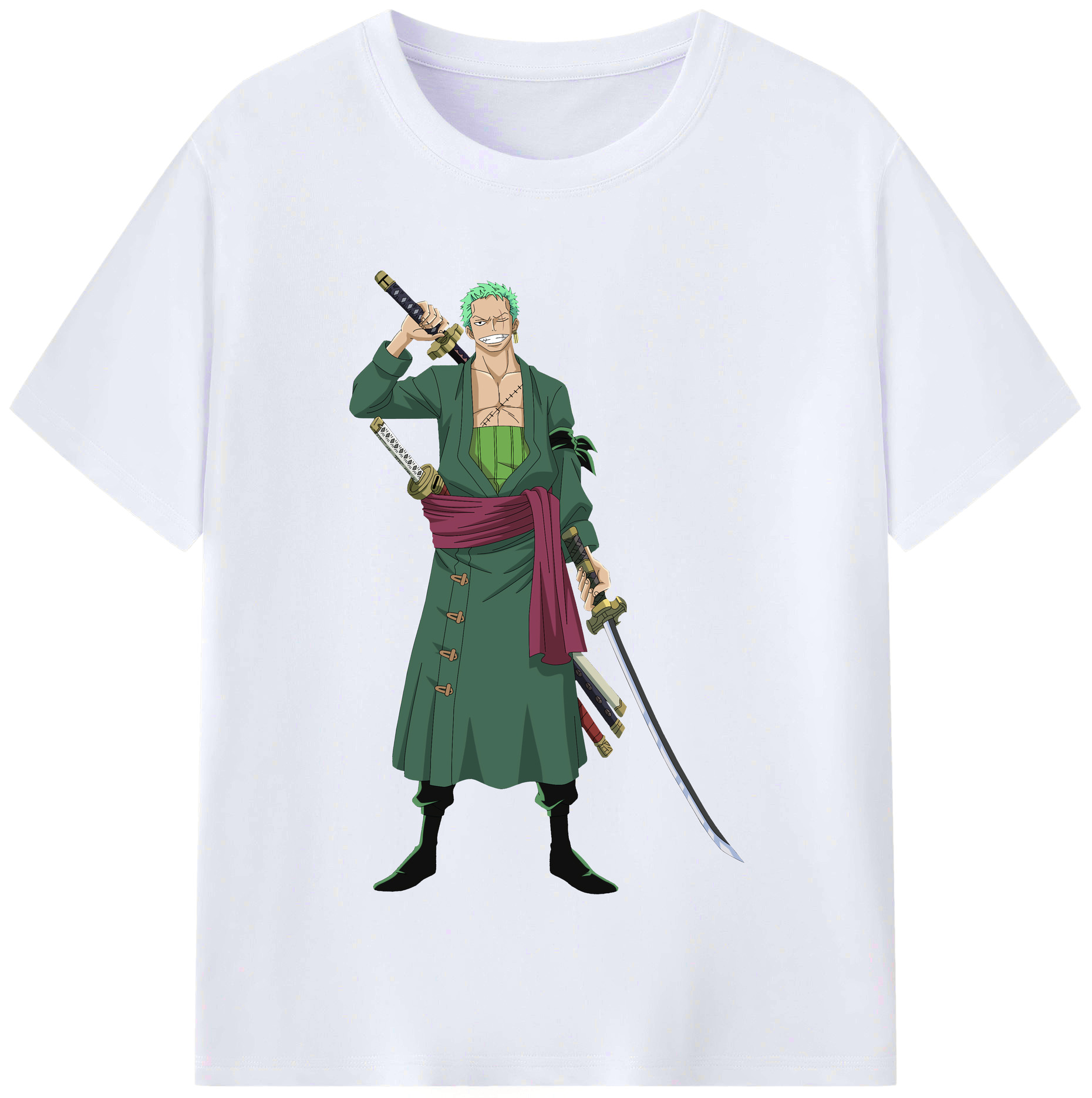 ワンピース ロロノア・ゾロ ONE PIECE Roronoa Zoro レディースカジュアルプリントTシャツ（綿100％）