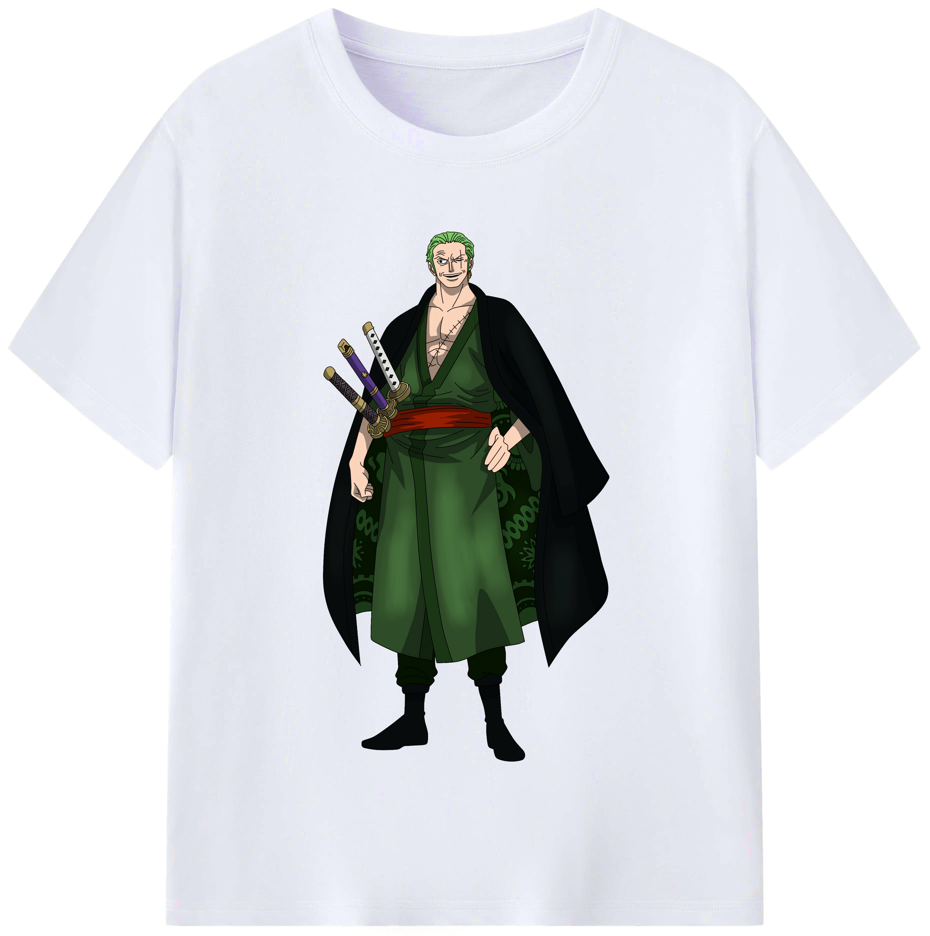ワンピース ロロノア・ゾロ ONE PIECE Roronoa Zoro レディースカジュアルプリントTシャツ（綿100％）