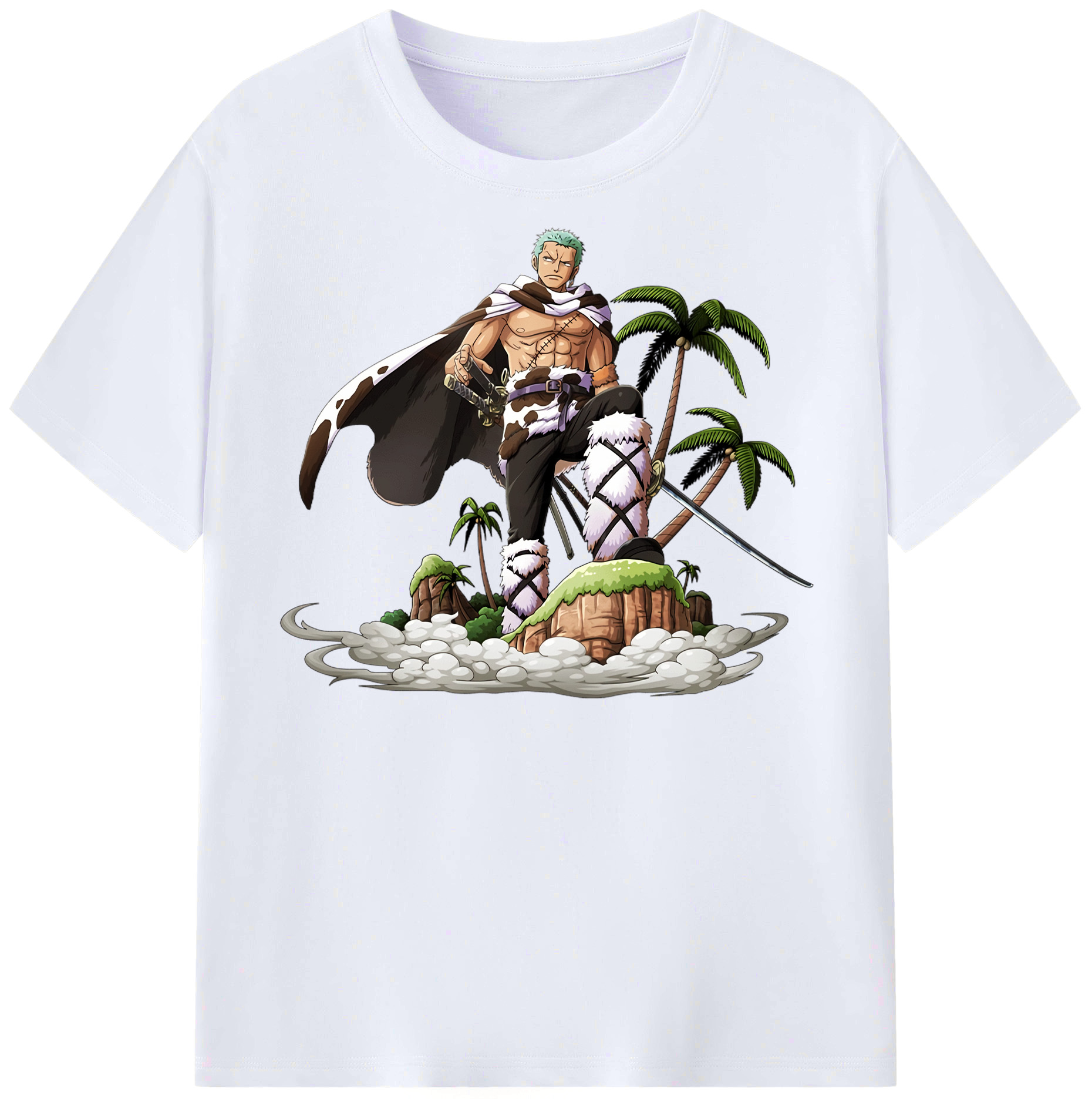 ワンピース ロロノア・ゾロ ONE PIECE Roronoa Zoro レディースカジュアルプリントTシャツ（綿100％）