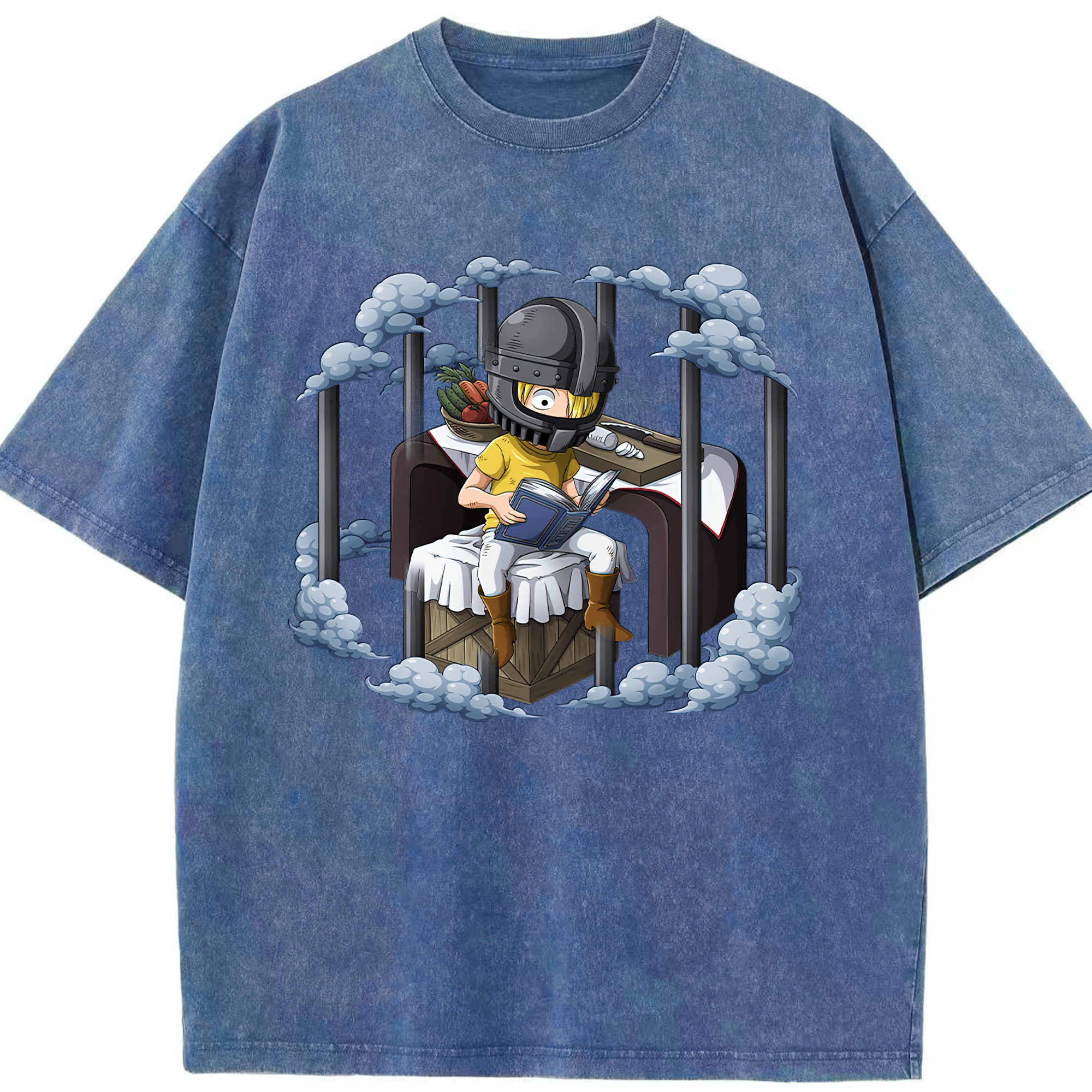 ワンピース サンジ ONE PIECE Sanji 綿100% ヴィンテージ風 半袖Tシャツ（フロントプリント）