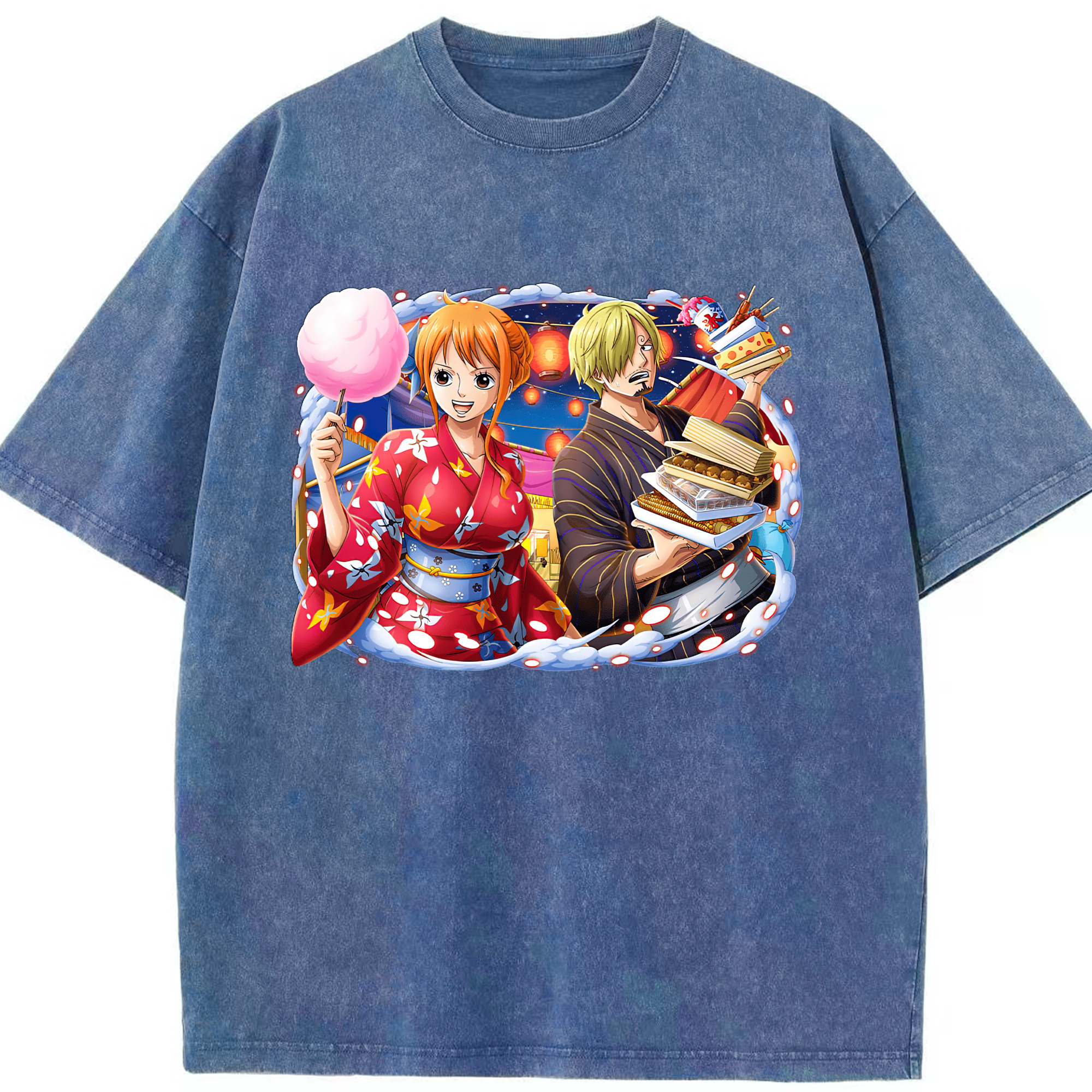 ワンピース サンジ ONE PIECE Sanji 綿100% ヴィンテージ風 半袖Tシャツ（フロントプリント）