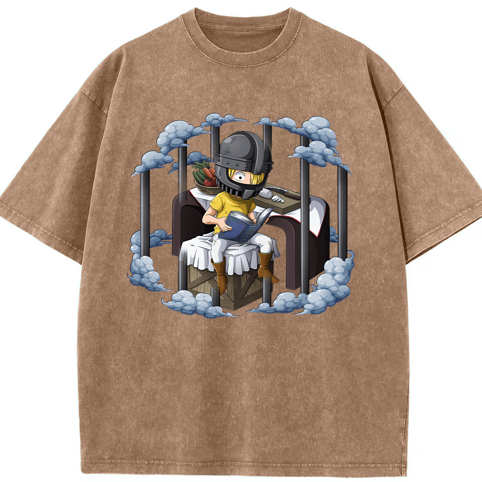 ワンピース サンジ ONE PIECE Sanji 綿100% ヴィンテージ風 半袖Tシャツ（フロントプリント）