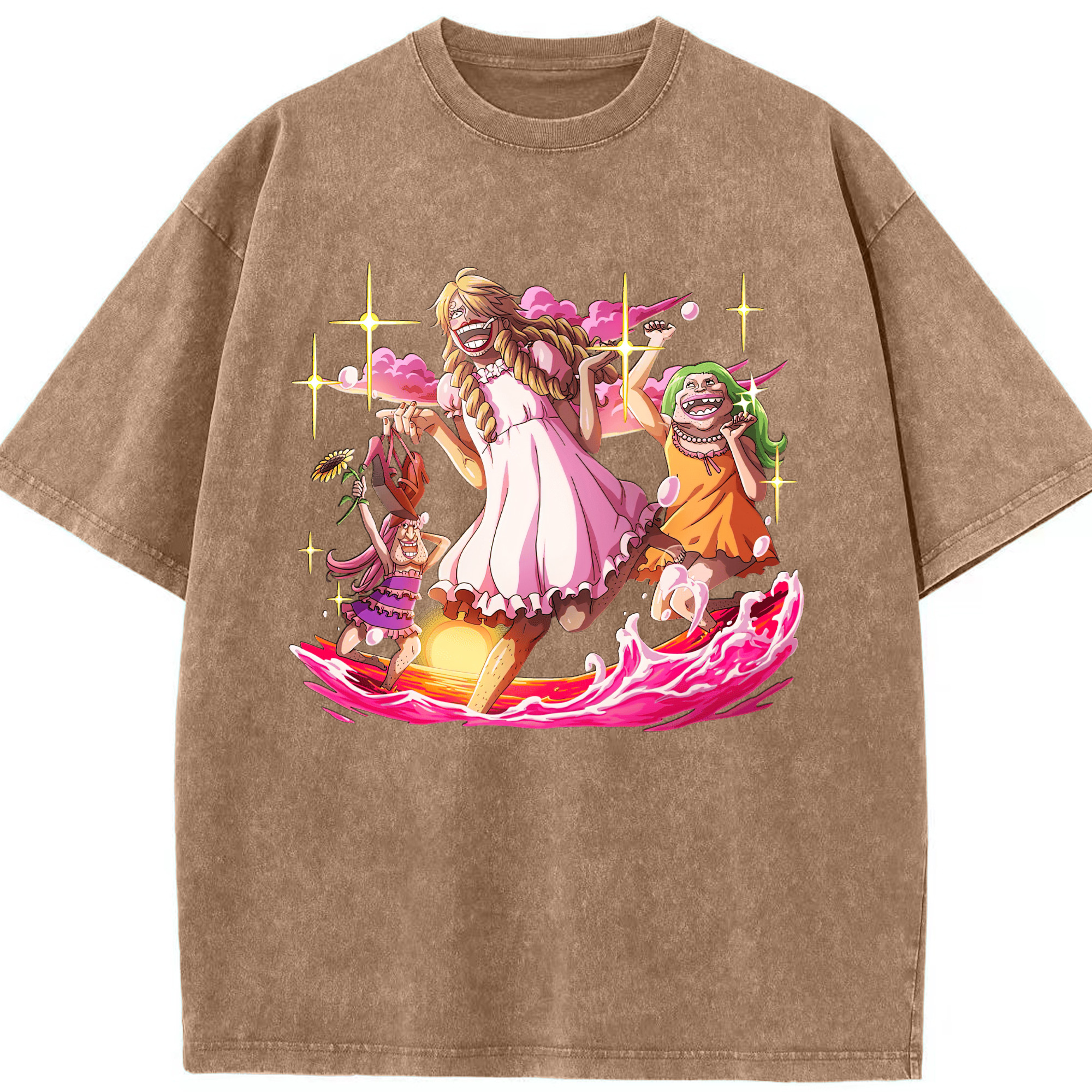 （画像用） ワンピース サンジ ONE PIECE Sanji 綿100% ヴィンテージ風 半袖Tシャツ（フロントプリント）