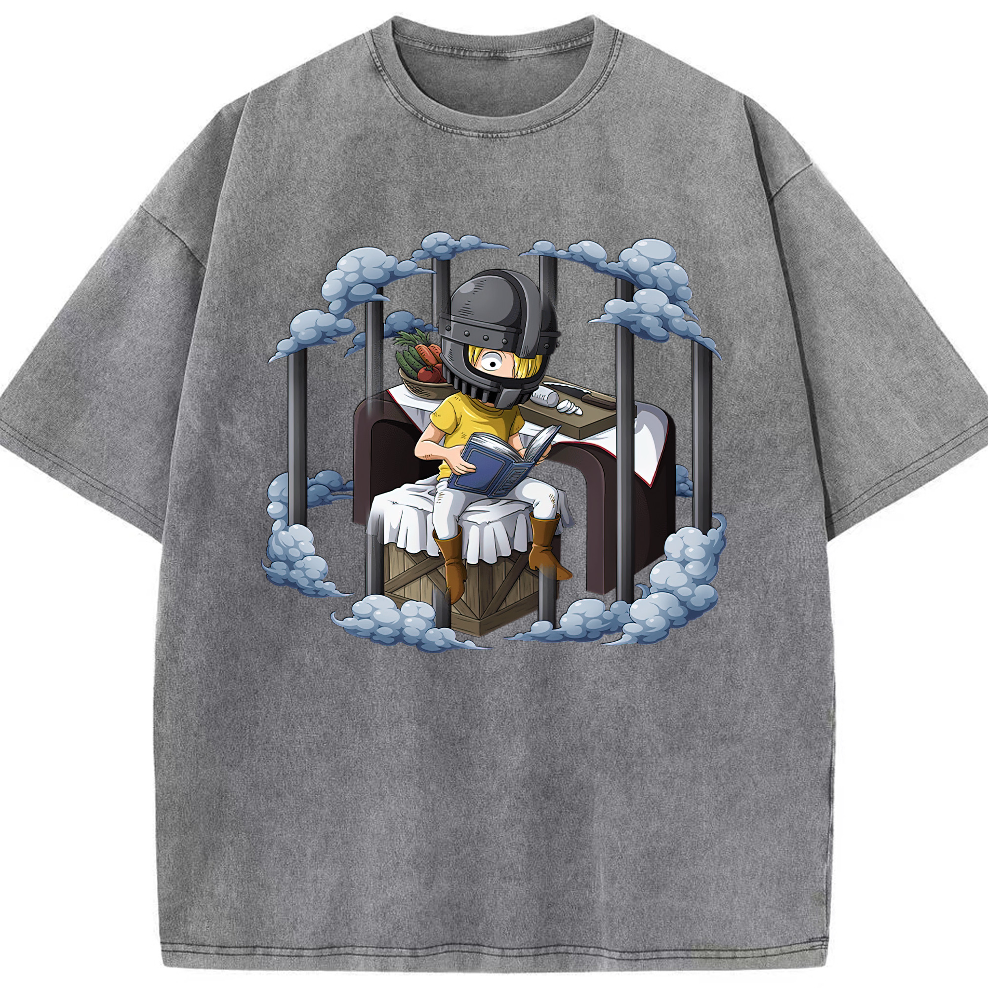 ワンピース サンジ ONE PIECE Sanji 綿100% ヴィンテージ風 半袖Tシャツ（フロントプリント）
