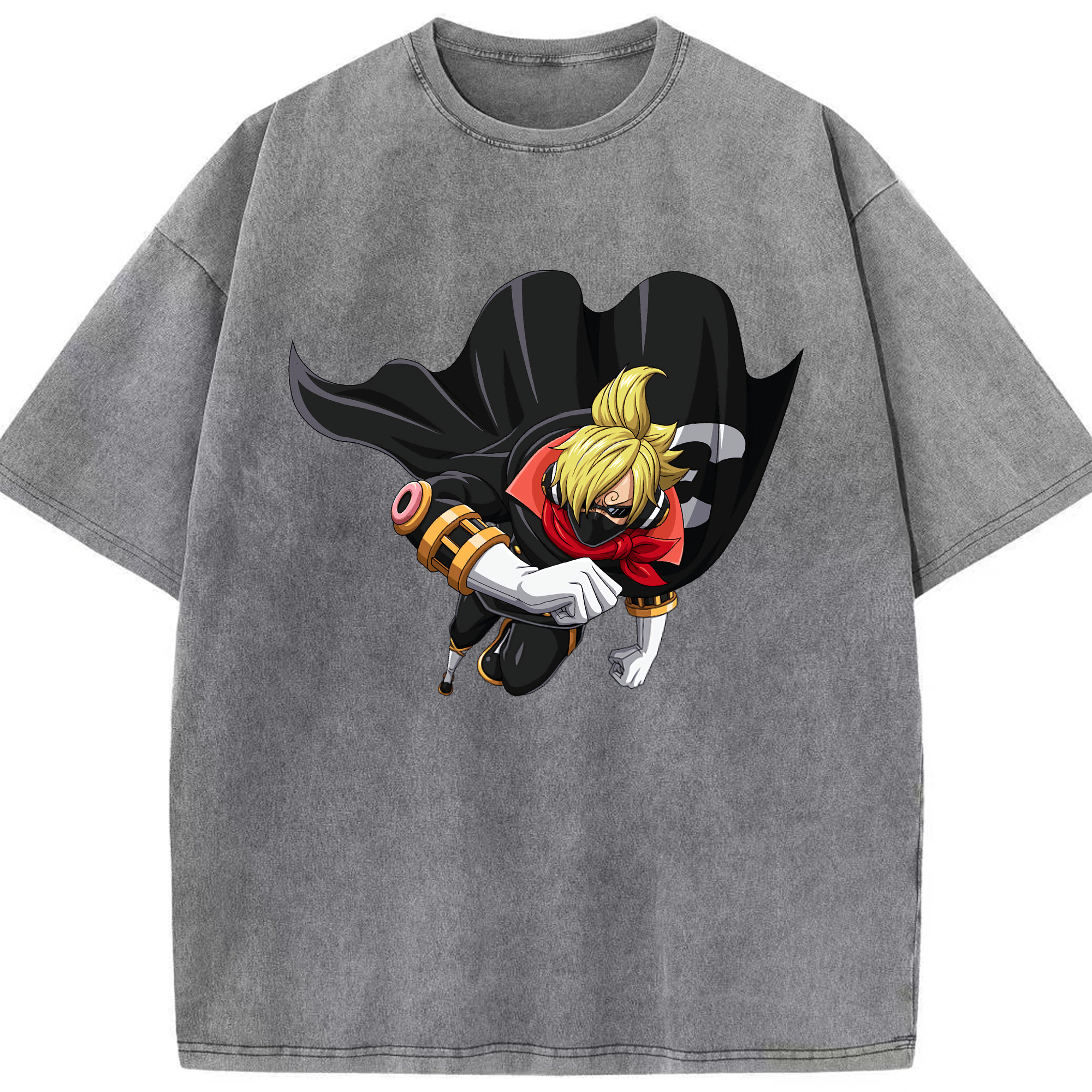 ワンピース サンジ ONE PIECE Sanji 綿100% ヴィンテージ風 半袖Tシャツ（フロントプリント）