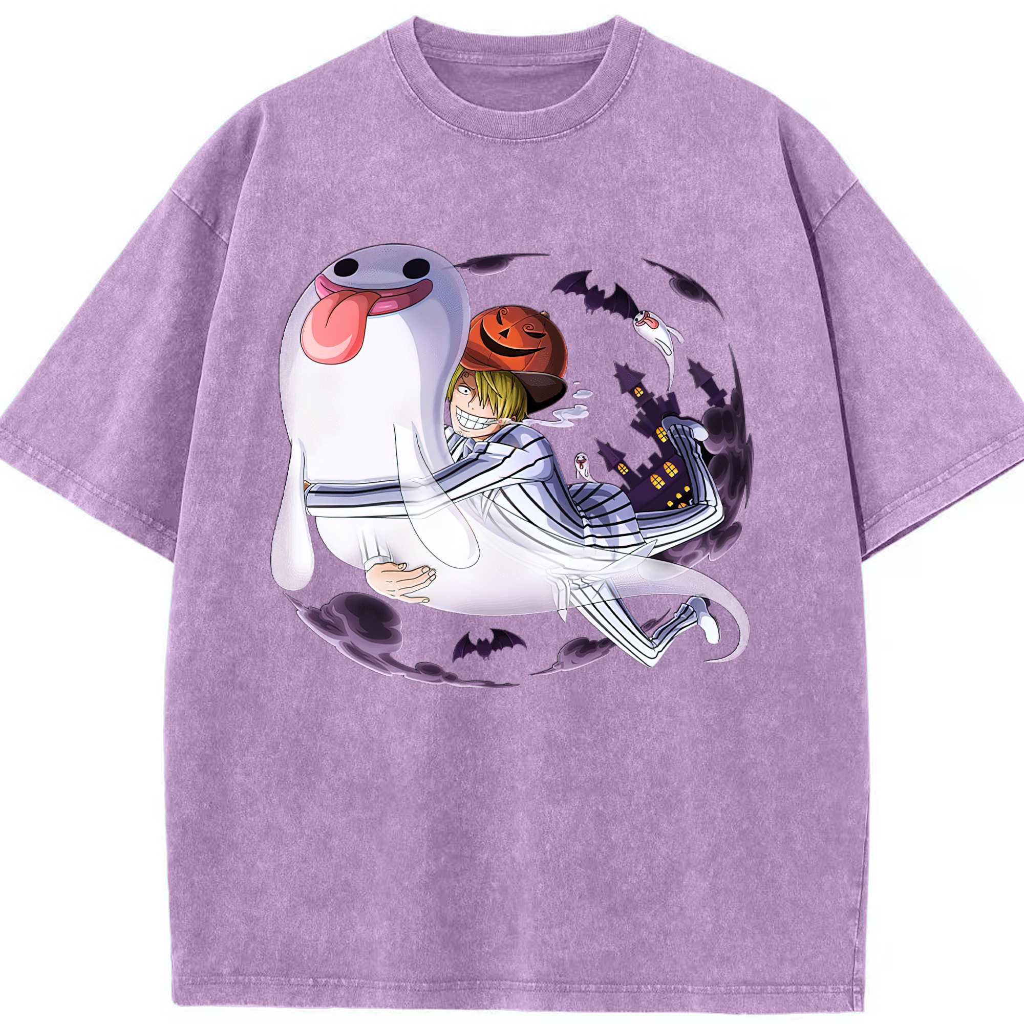 （画像用） ワンピース サンジ ONE PIECE Sanji 綿100% ヴィンテージ風 半袖Tシャツ（フロントプリント）