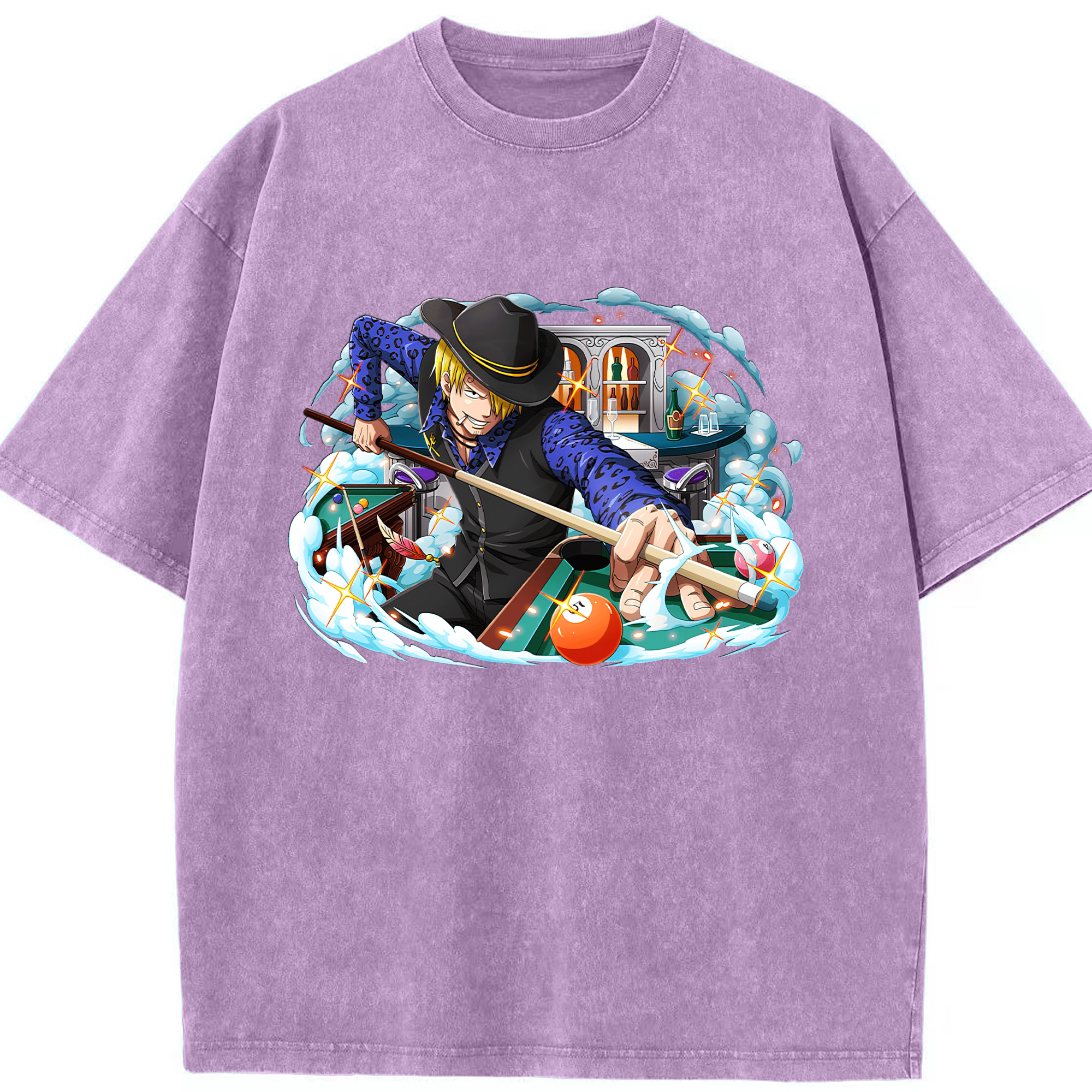 （画像用） ワンピース サンジ ONE PIECE Sanji 綿100% ヴィンテージ風 半袖Tシャツ（フロントプリント）