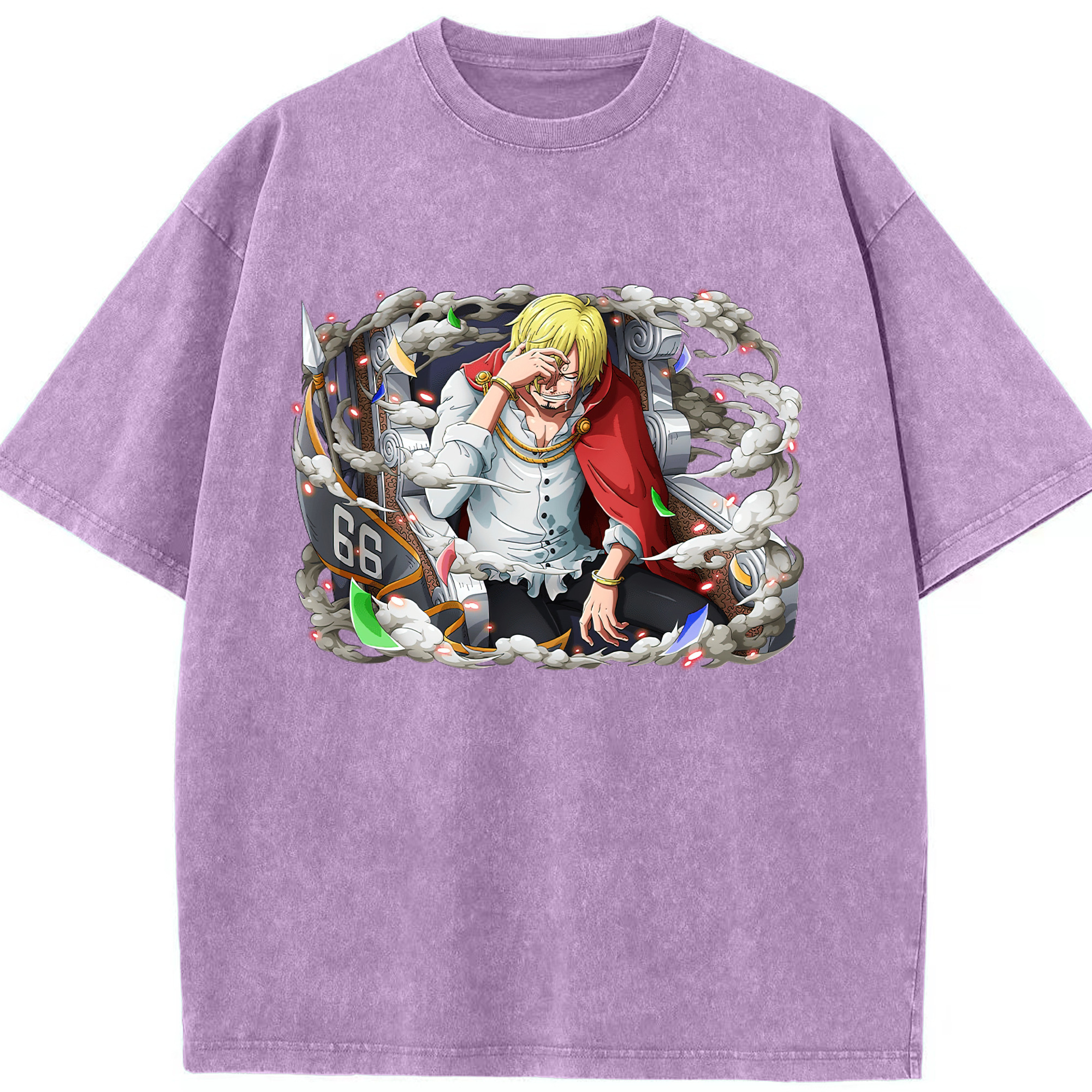 ワンピース サンジ ONE PIECE Sanji 綿100% ヴィンテージ風 半袖Tシャツ（フロントプリント）