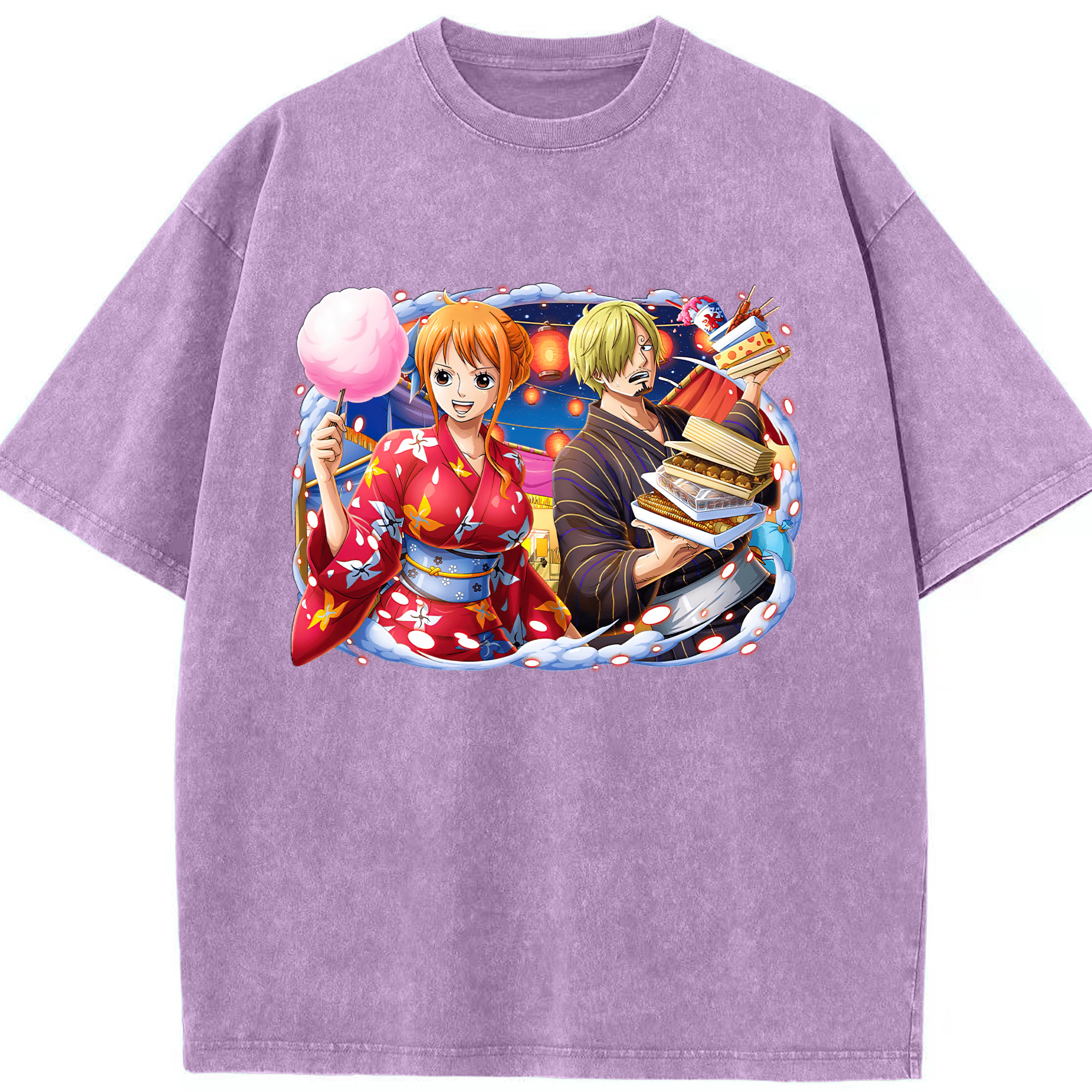 ワンピース サンジ ONE PIECE Sanji 綿100% ヴィンテージ風 半袖Tシャツ（フロントプリント）