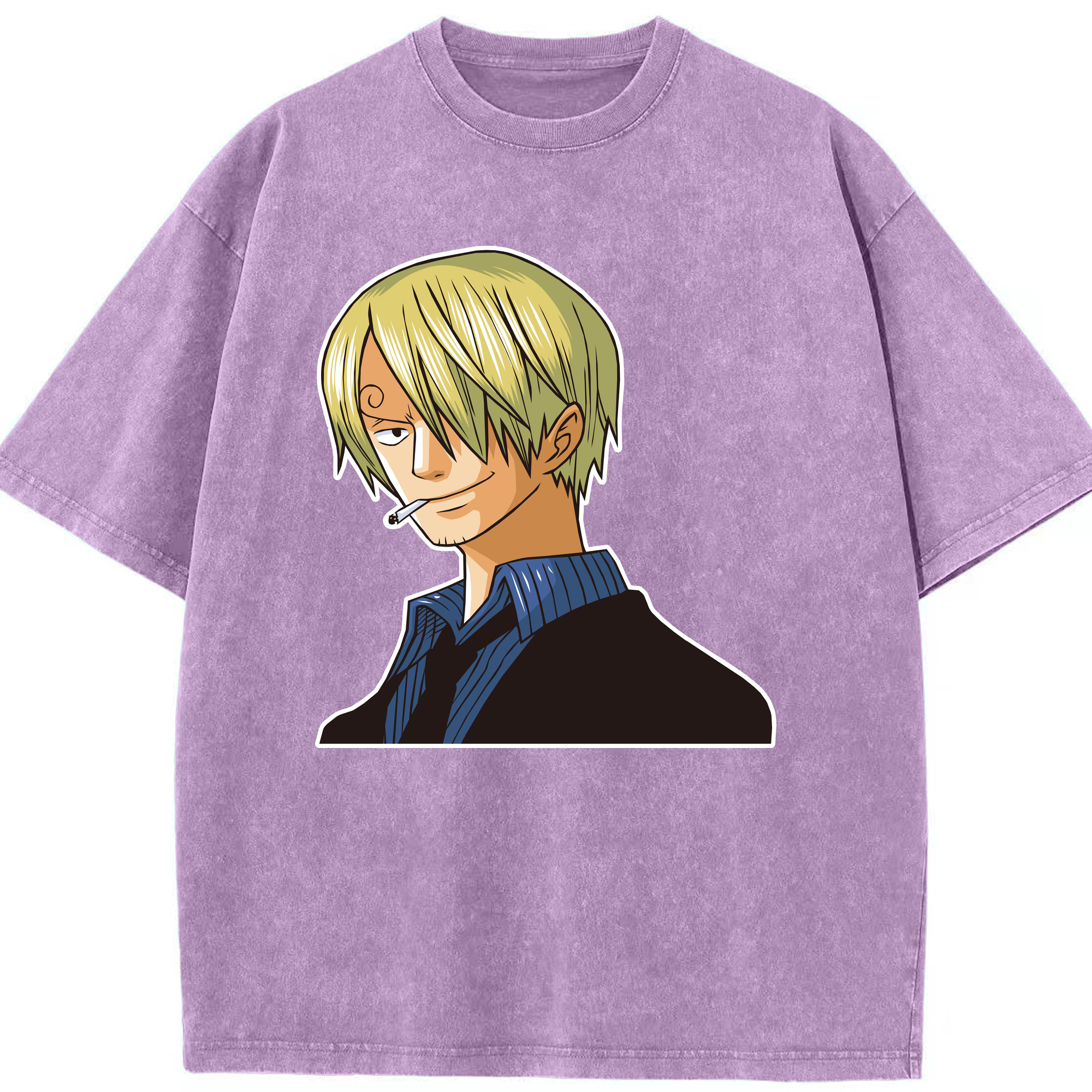 ワンピース サンジ ONE PIECE Sanji 綿100% ヴィンテージ風 半袖Tシャツ（フロントプリント）