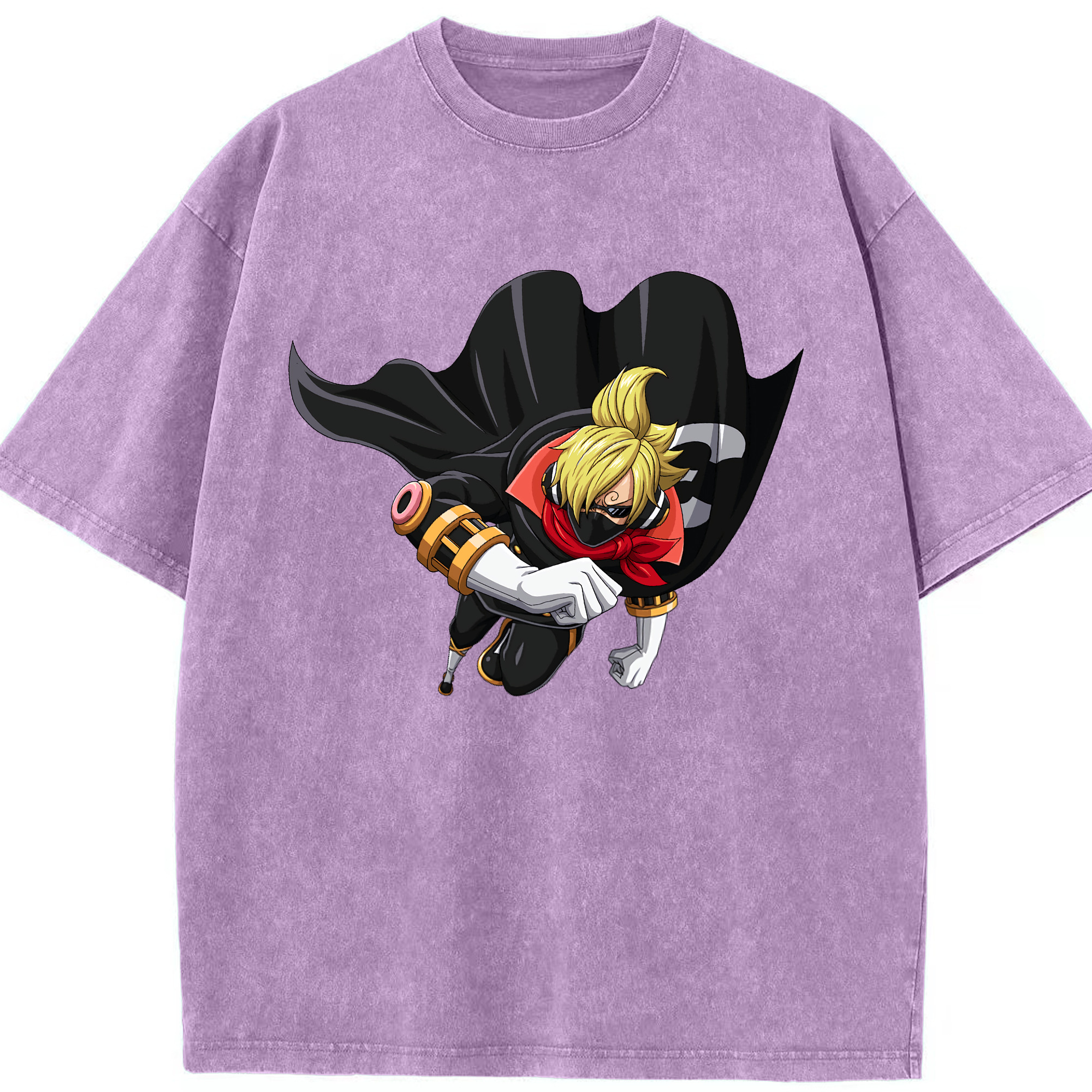 ワンピース サンジ ONE PIECE Sanji 綿100% ヴィンテージ風 半袖Tシャツ（フロントプリント）
