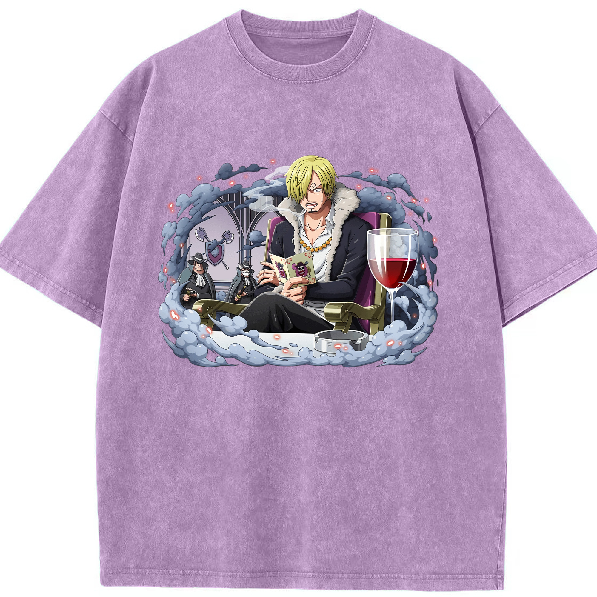 （画像用） ワンピース サンジ ONE PIECE Sanji 綿100% ヴィンテージ風 半袖Tシャツ（フロントプリント）