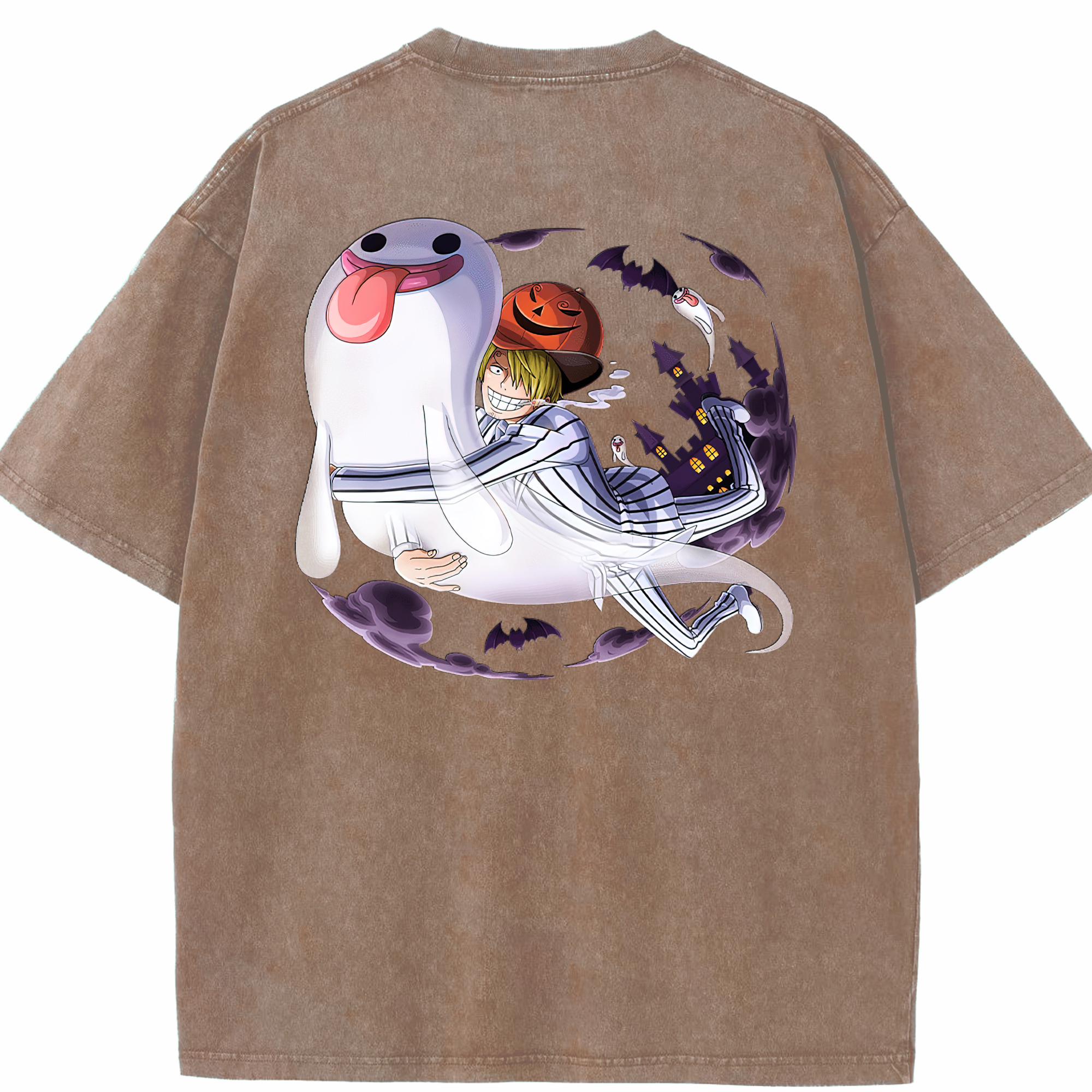 ワンピース サンジ ONE PIECE Sanji 綿100% ヴィンテージ風 半袖Tシャツ（背面プリント）