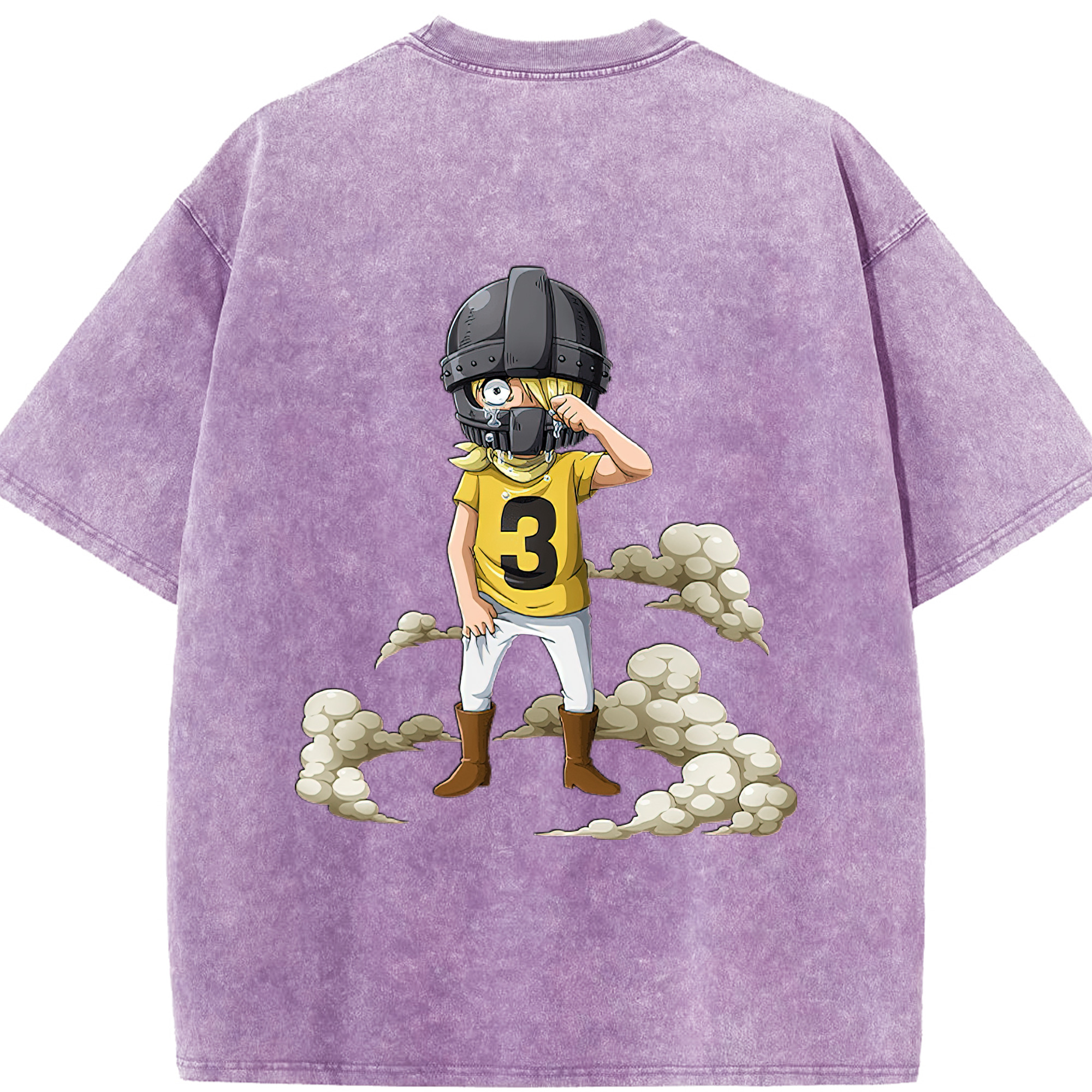 ワンピース サンジ ONE PIECE Sanji 綿100% ヴィンテージ風 半袖Tシャツ（背面プリント）
