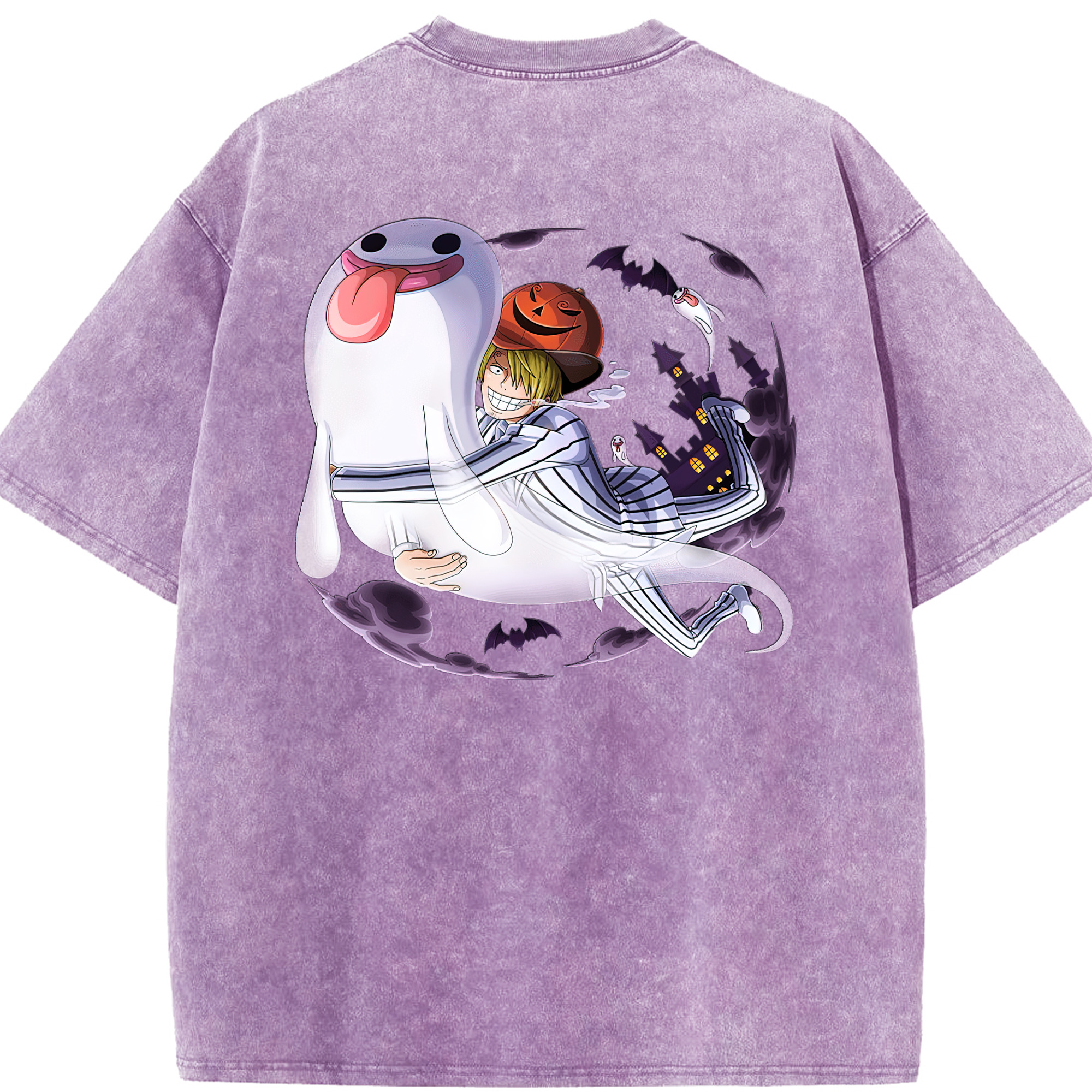 ワンピース サンジ ONE PIECE Sanji 綿100% ヴィンテージ風 半袖Tシャツ（背面プリント）