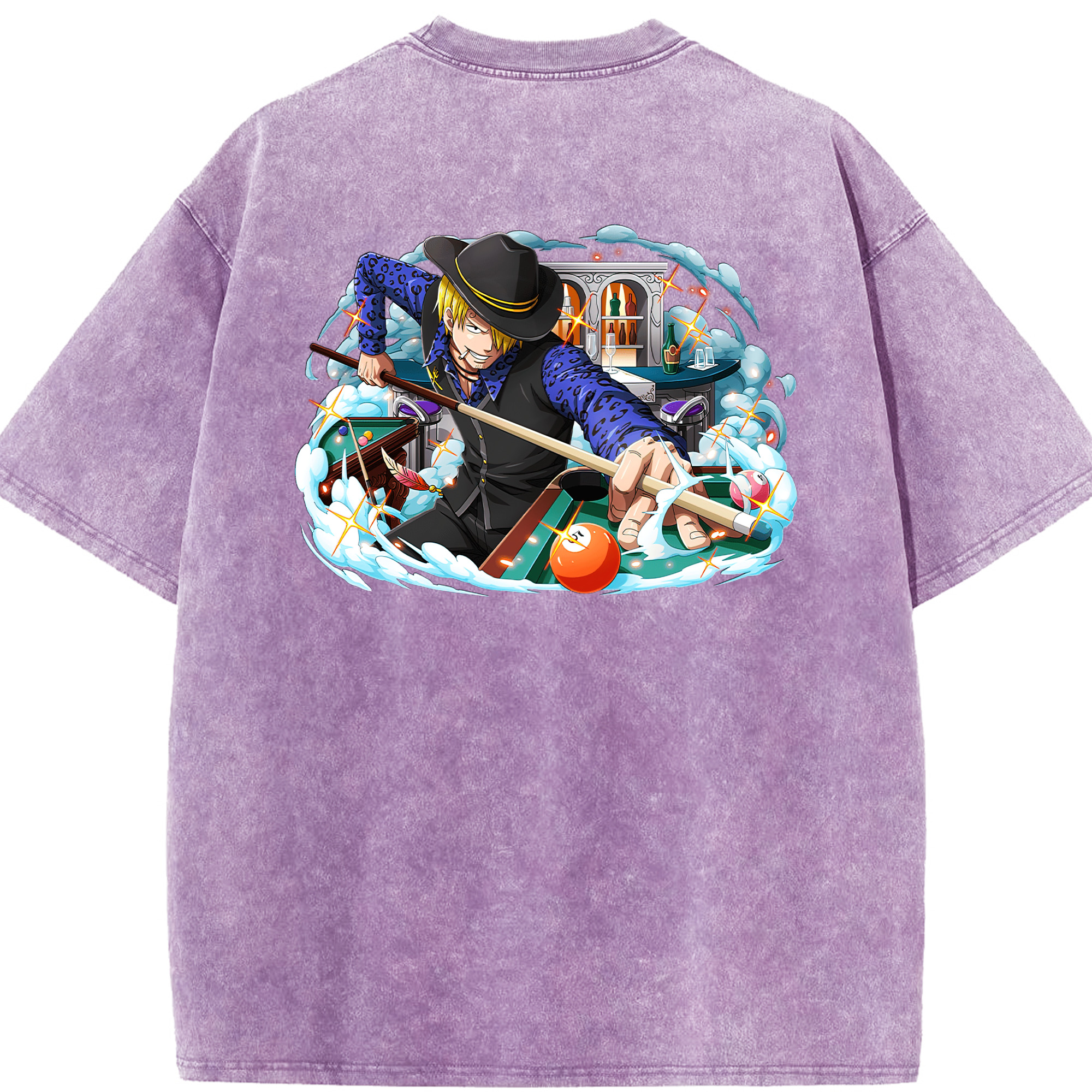 ワンピース サンジ ONE PIECE Sanji 綿100% ヴィンテージ風 半袖Tシャツ（背面プリント）