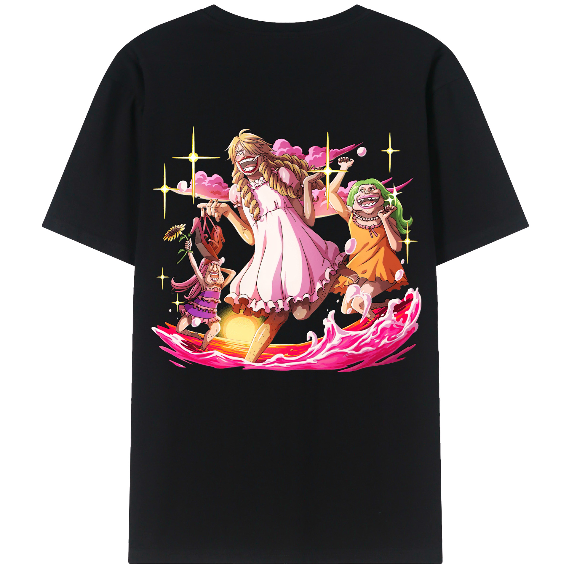 （画像用） ワンピース サンジ ONE PIECE Sanji 綿100％ メンズ半袖Tシャツ（バックプリント） 通気性
