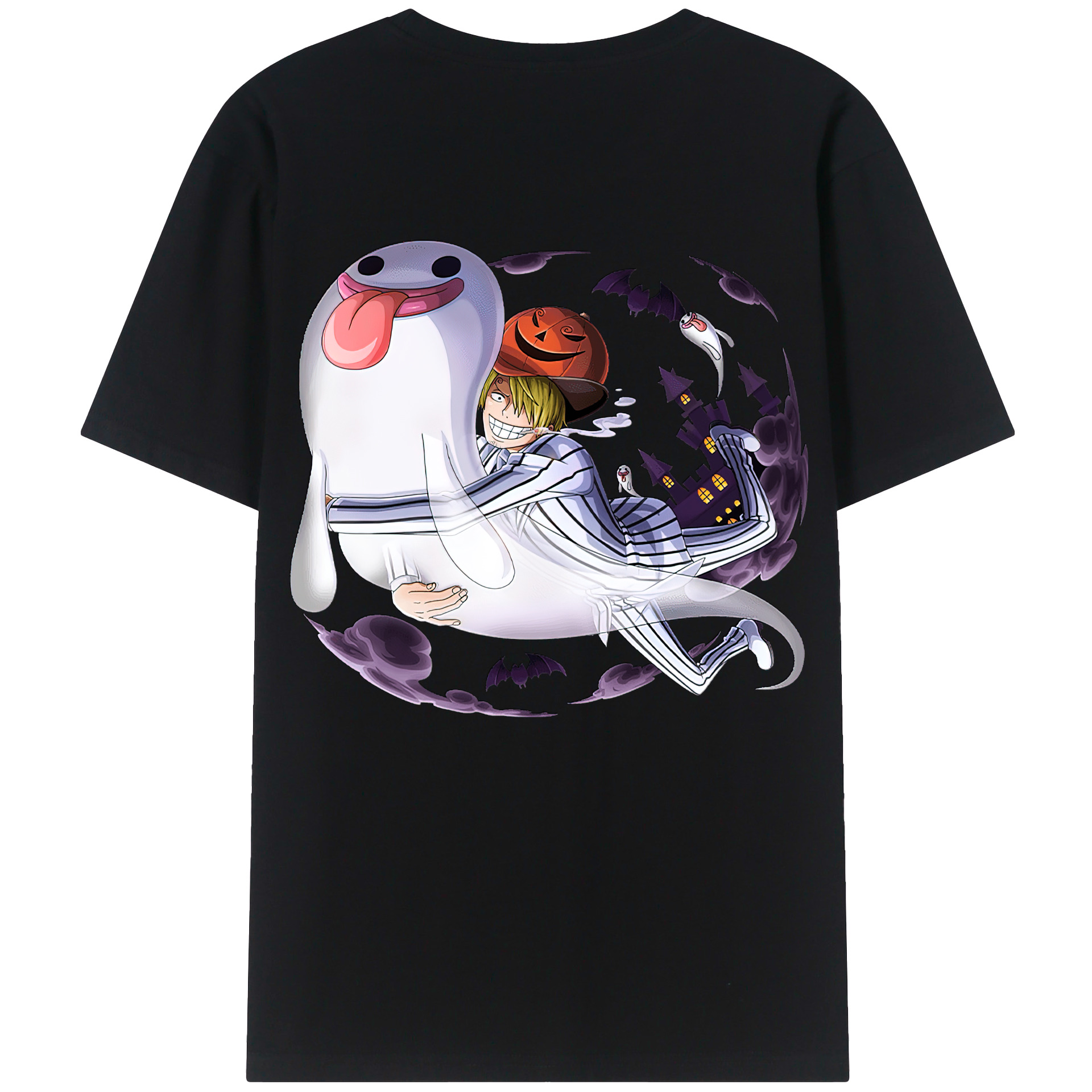 （画像用） ワンピース サンジ ONE PIECE Sanji 綿100％ メンズ半袖Tシャツ（バックプリント） 通気性
