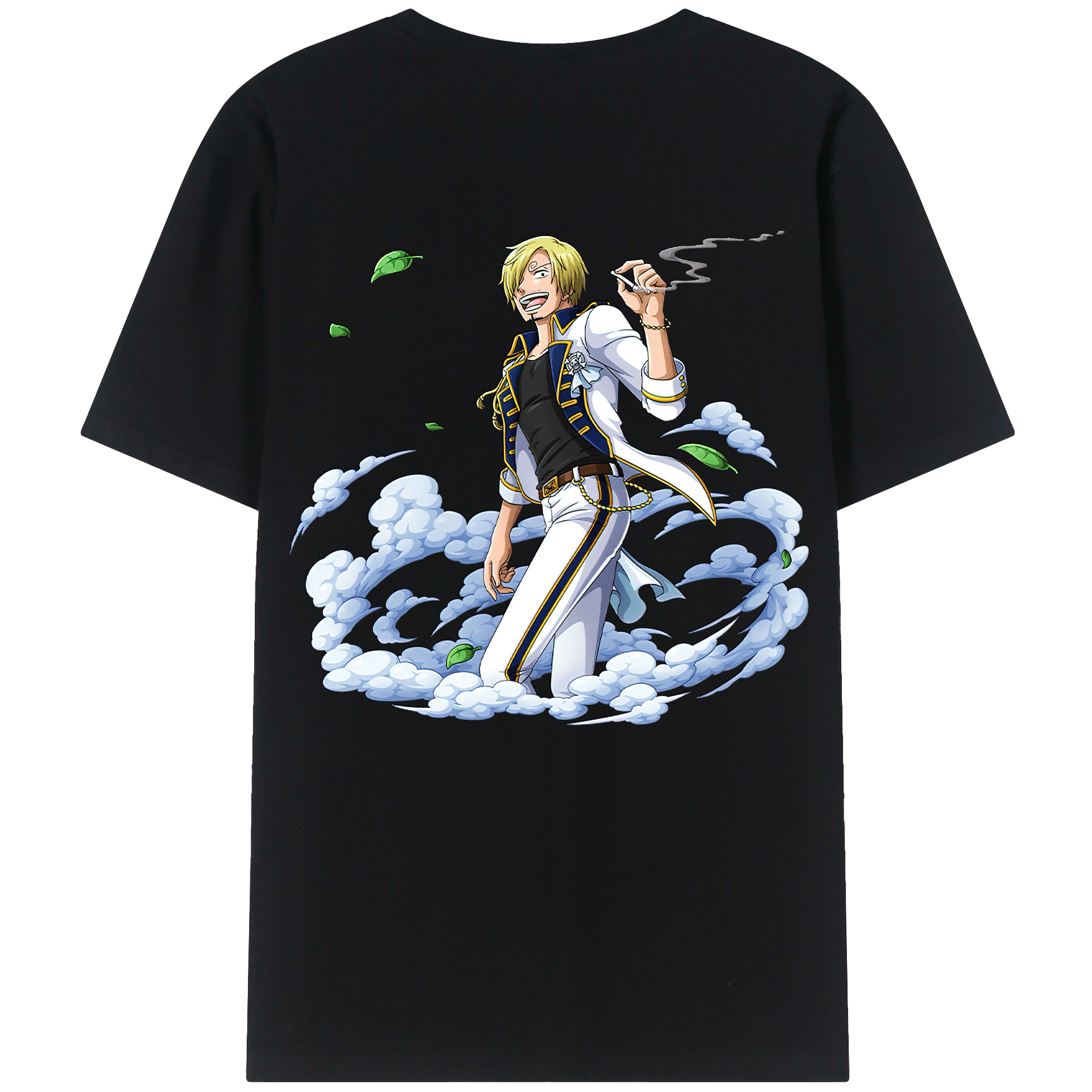 （画像用） ワンピース サンジ ONE PIECE Sanji 綿100％ メンズ半袖Tシャツ（バックプリント） 通気性