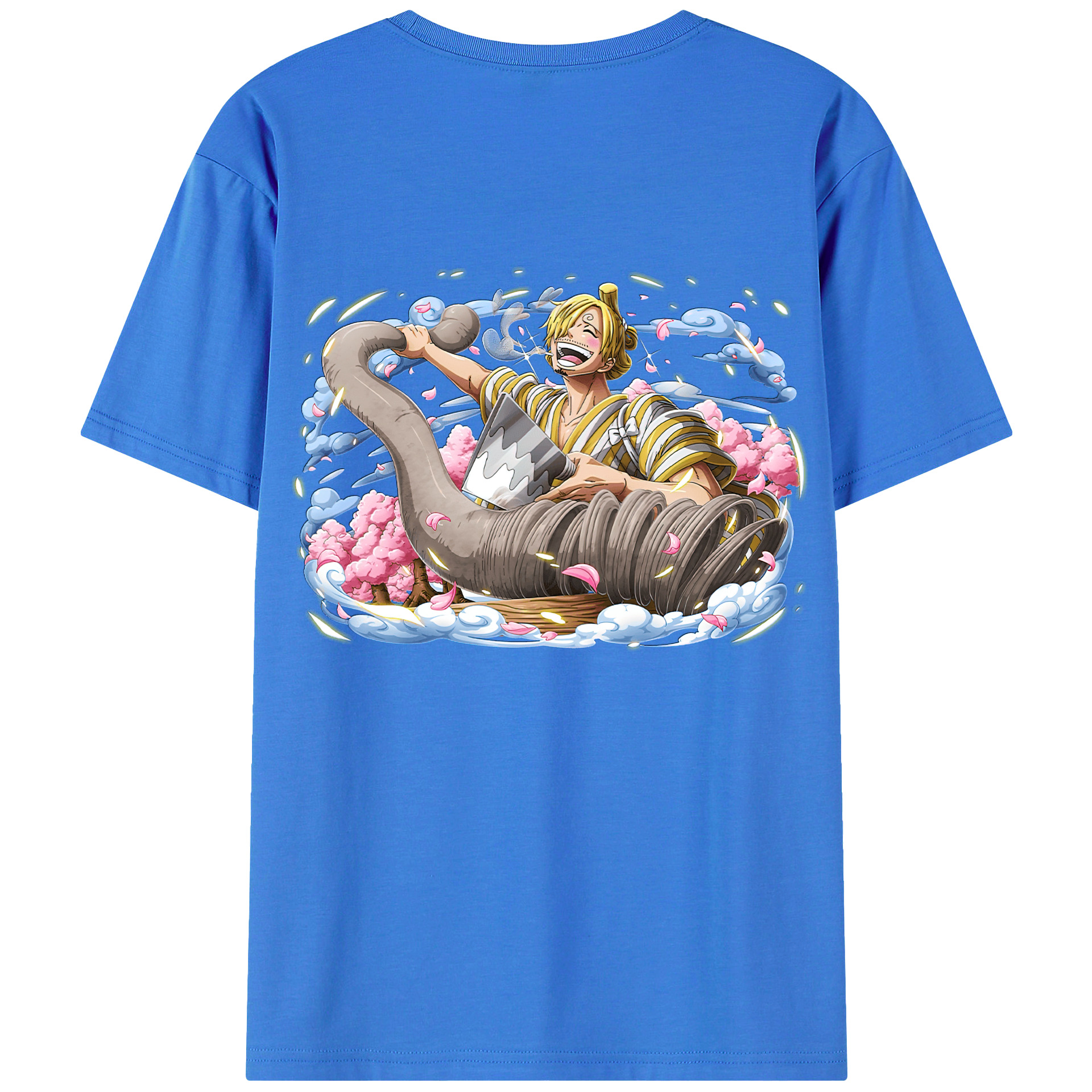 （画像用） ワンピース サンジ ONE PIECE Sanji 綿100％ メンズ半袖Tシャツ（バックプリント） 通気性