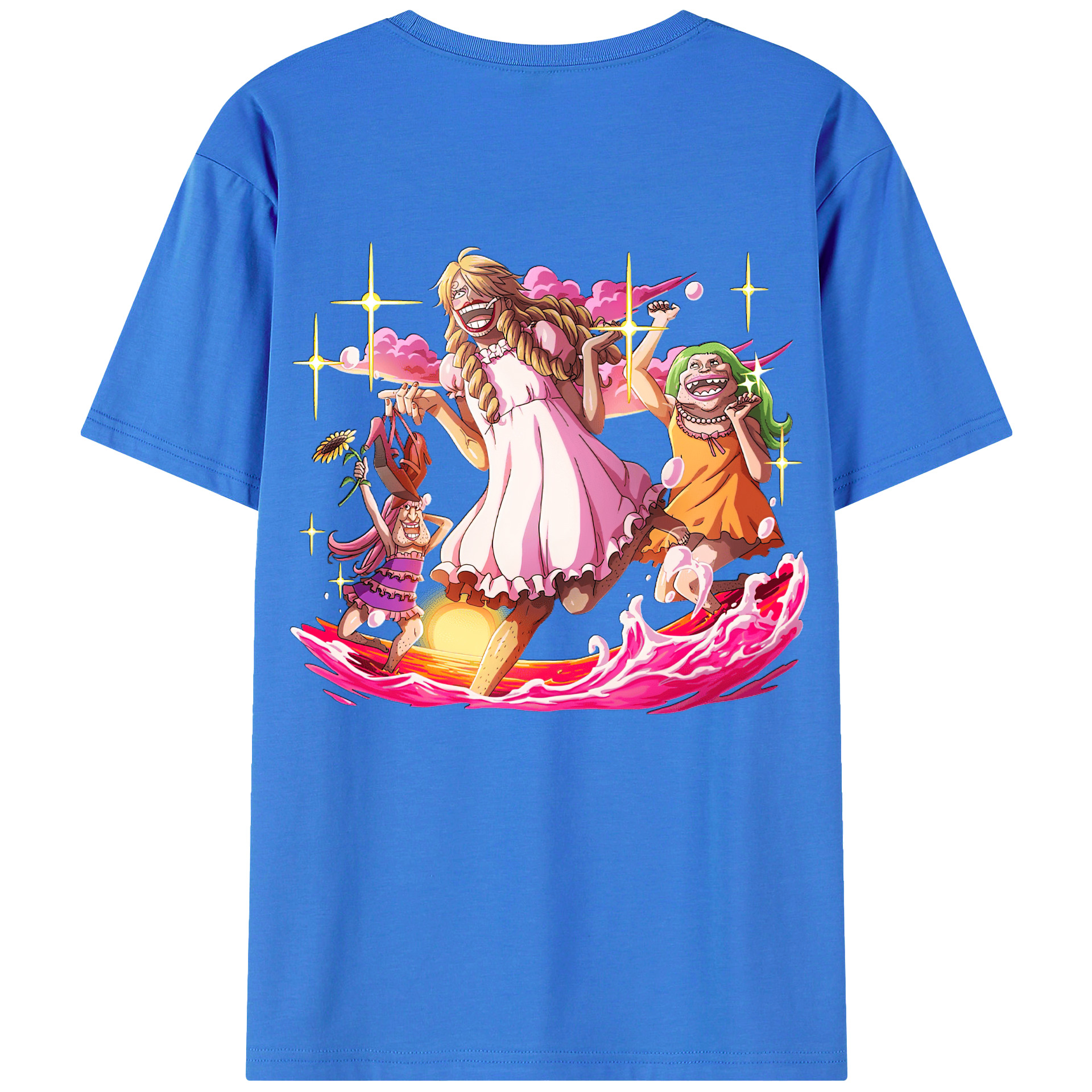 （画像用） ワンピース サンジ ONE PIECE Sanji 綿100％ メンズ半袖Tシャツ（バックプリント） 通気性