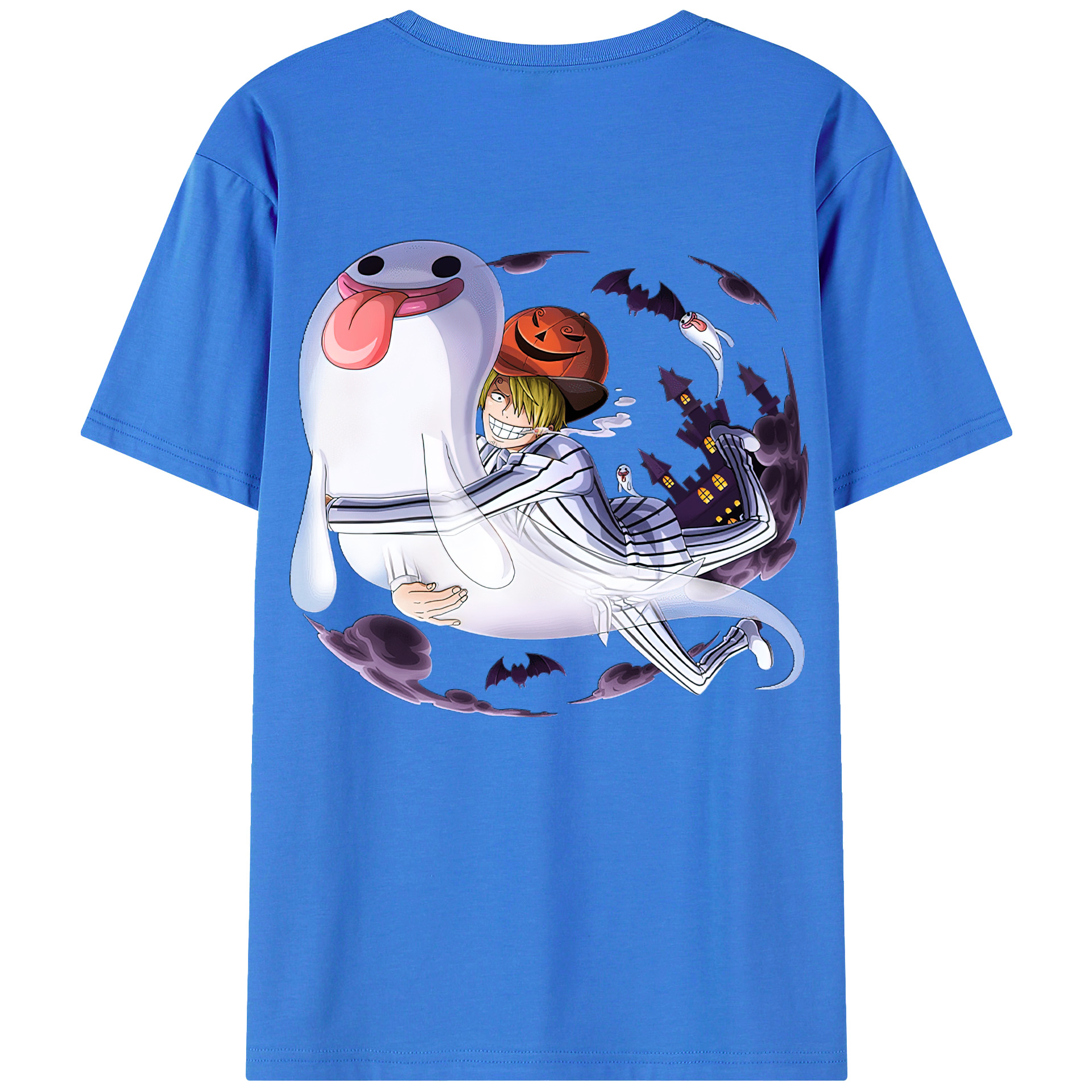 （画像用） ワンピース サンジ ONE PIECE Sanji 綿100％ メンズ半袖Tシャツ（バックプリント） 通気性