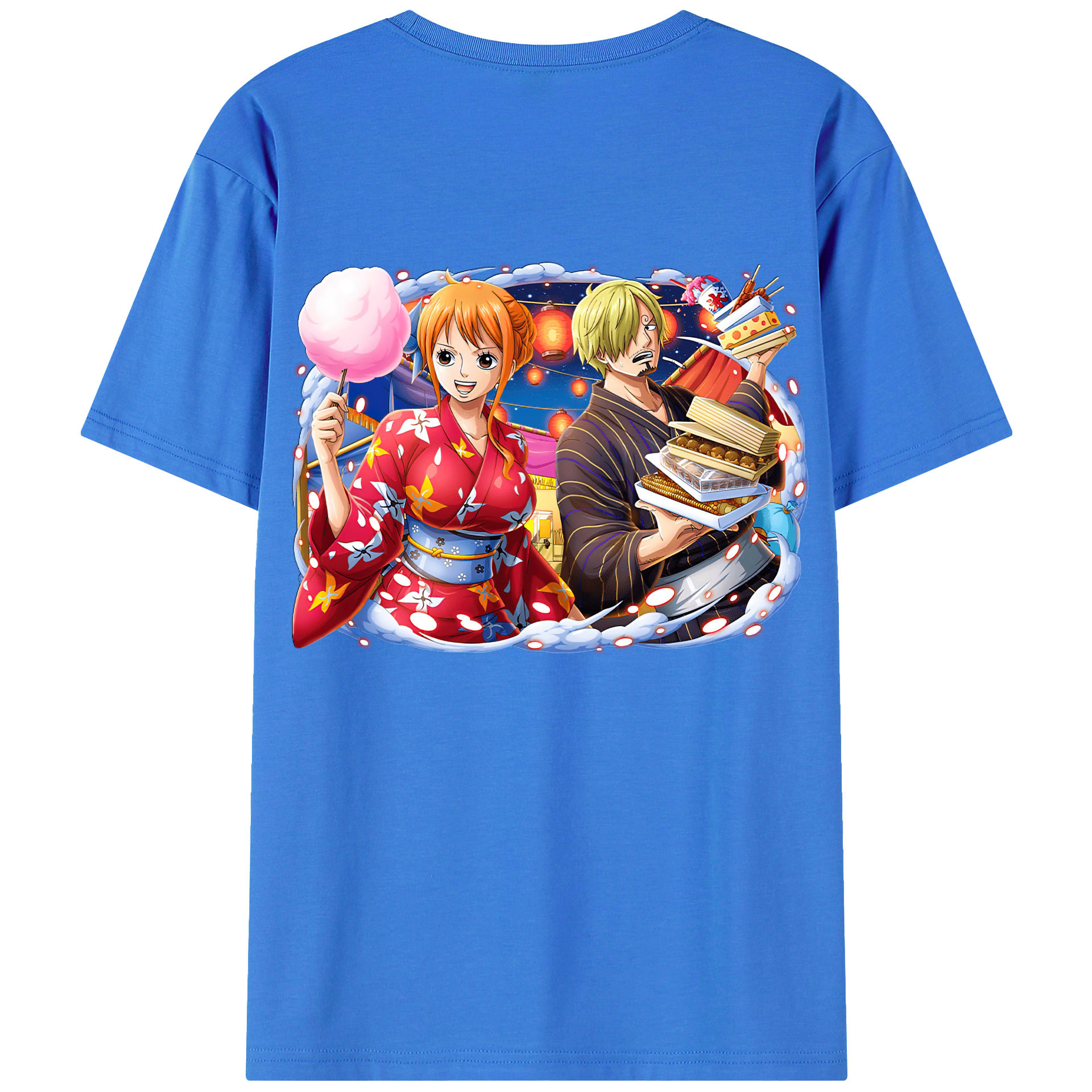 （画像用） ワンピース サンジ ONE PIECE Sanji 綿100％ メンズ半袖Tシャツ（バックプリント） 通気性