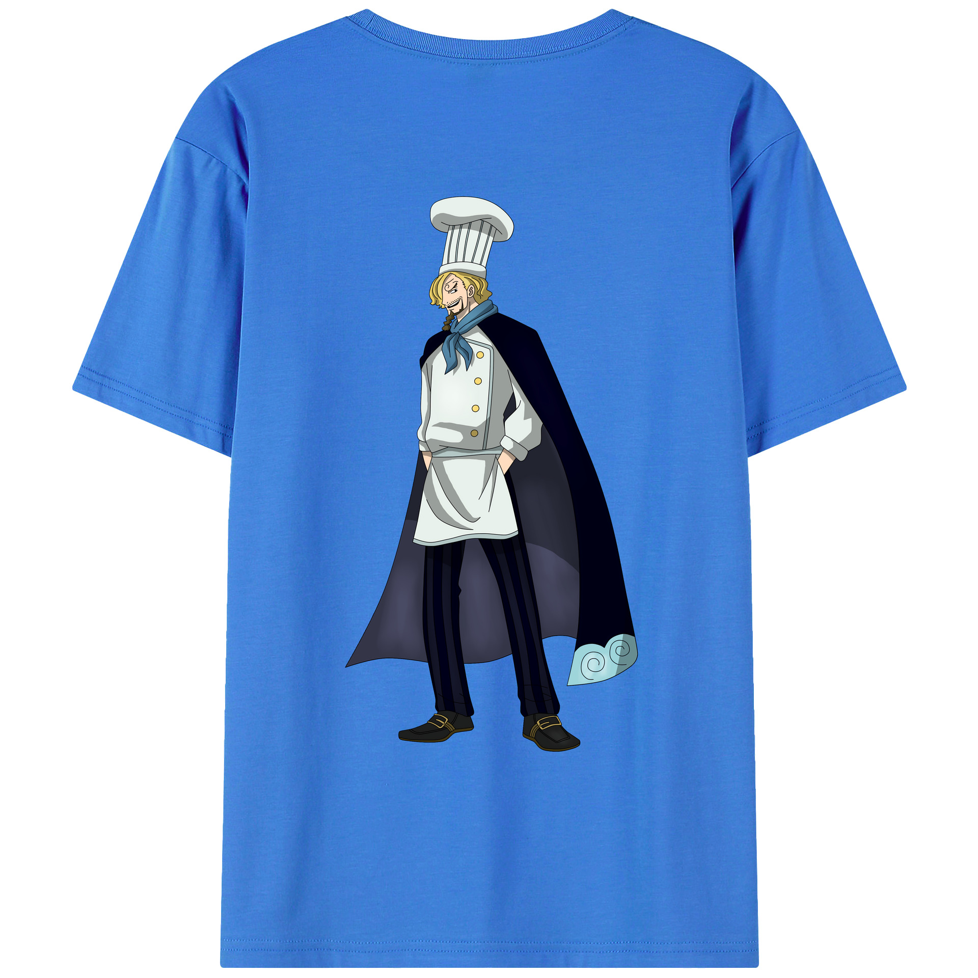 （画像用） ワンピース サンジ ONE PIECE Sanji 綿100％ メンズ半袖Tシャツ（バックプリント） 通気性