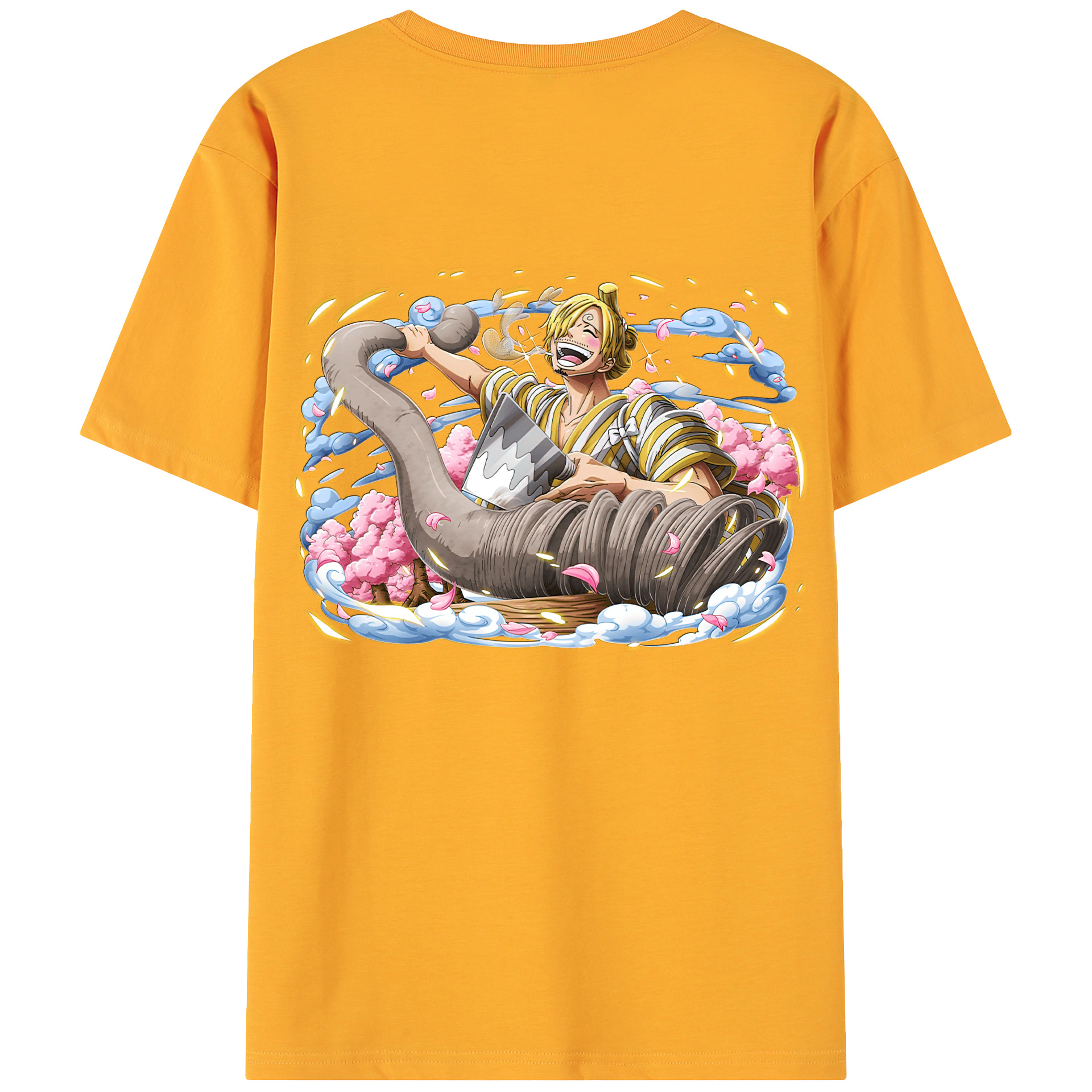 （画像用） ワンピース サンジ ONE PIECE Sanji 綿100％ メンズ半袖Tシャツ（バックプリント） 通気性
