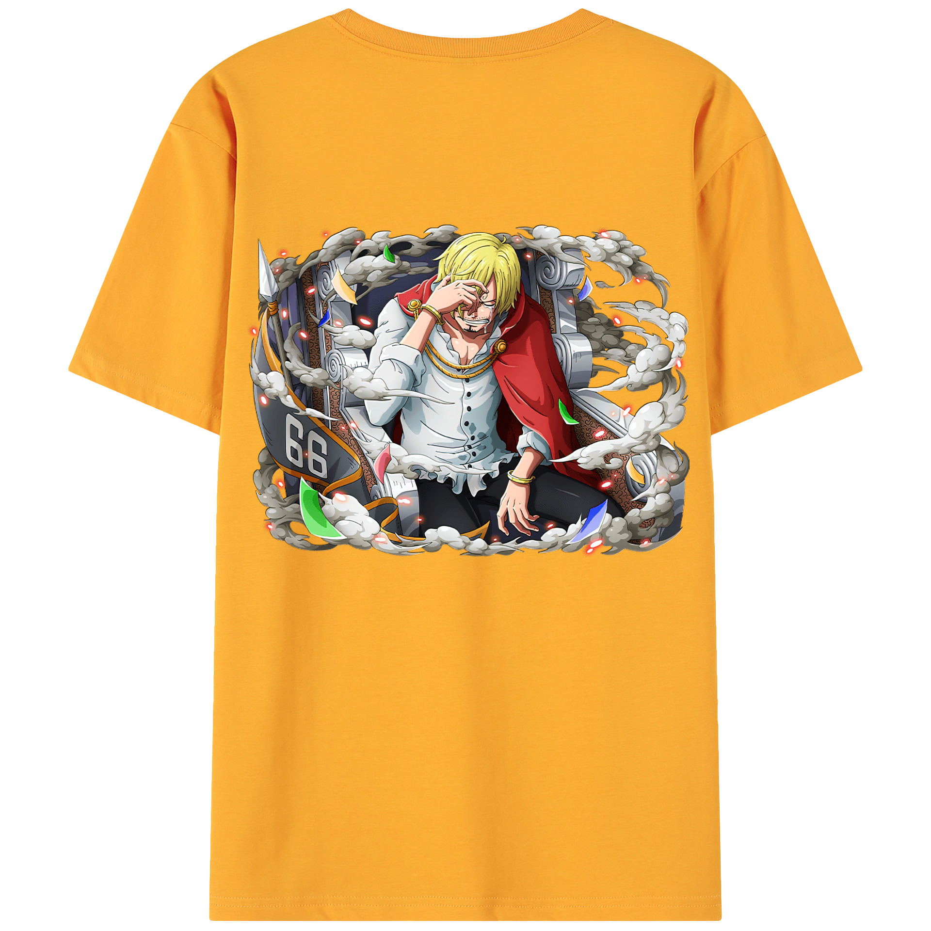 （画像用） ワンピース サンジ ONE PIECE Sanji 綿100％ メンズ半袖Tシャツ（バックプリント） 通気性