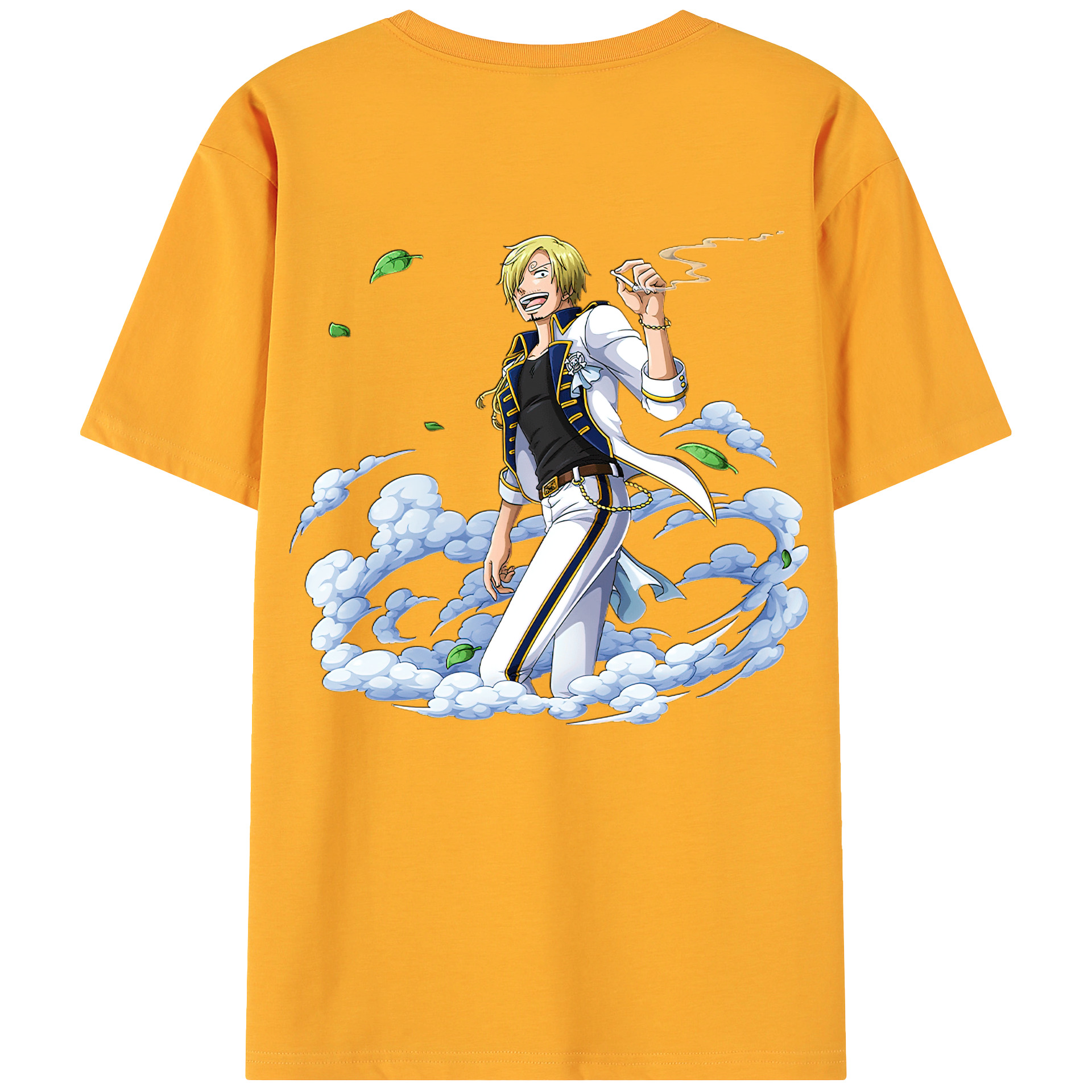 （画像用） ワンピース サンジ ONE PIECE Sanji 綿100％ メンズ半袖Tシャツ（バックプリント） 通気性