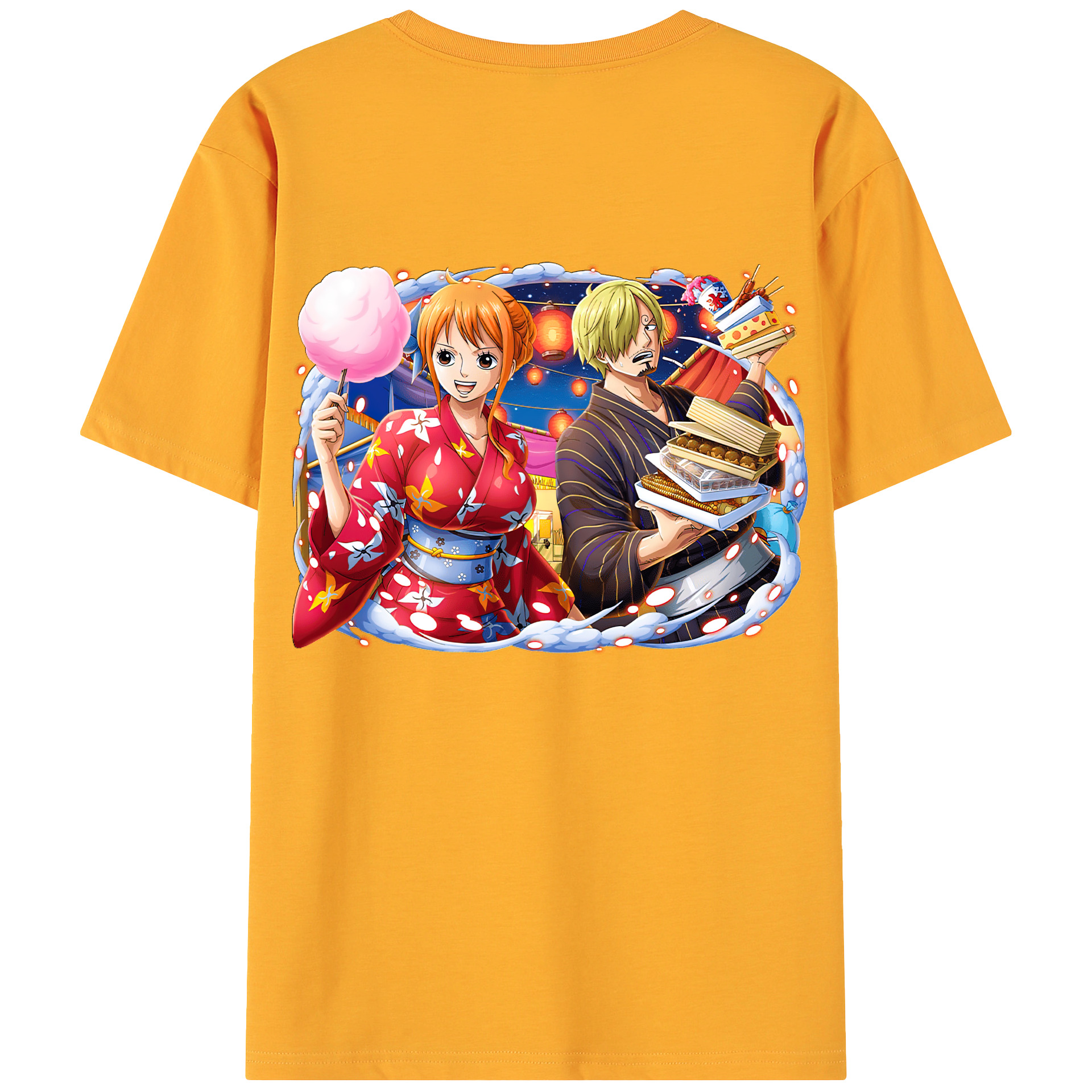 （画像用） ワンピース サンジ ONE PIECE Sanji 綿100％ メンズ半袖Tシャツ（バックプリント） 通気性